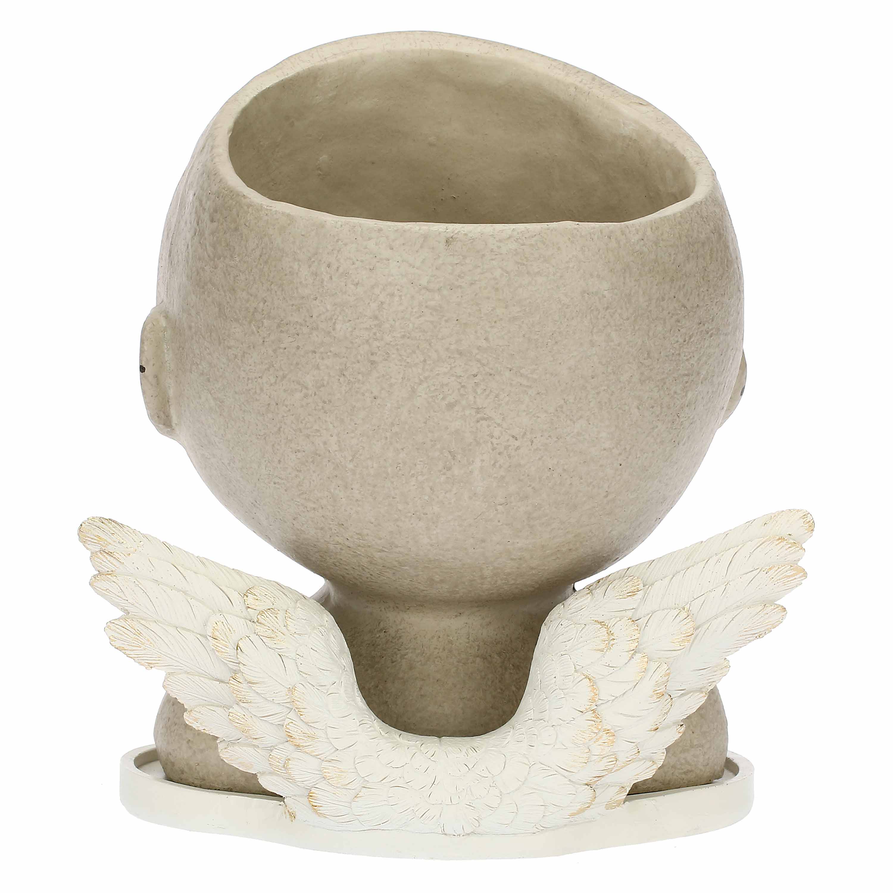 Cachepot Occhi Chiusi Con Ali, Medea - Porcellana