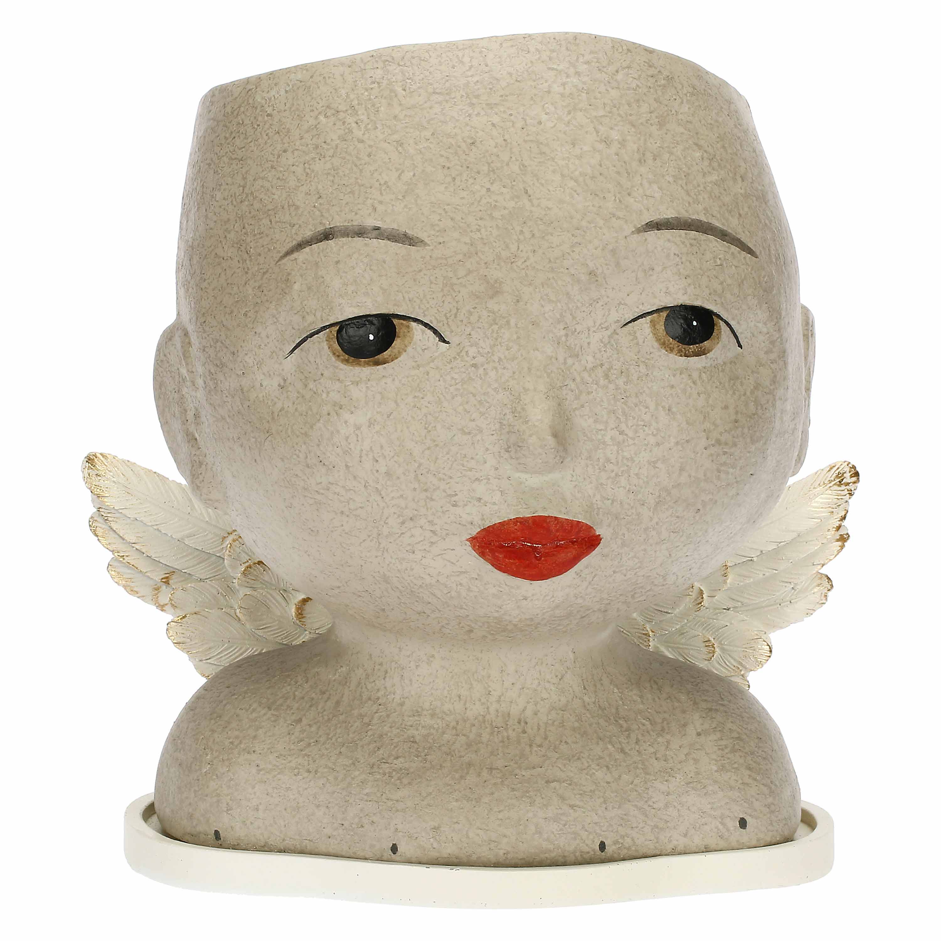 Cachepot Occhi Aperti Con Ali, Medea - Porcellana