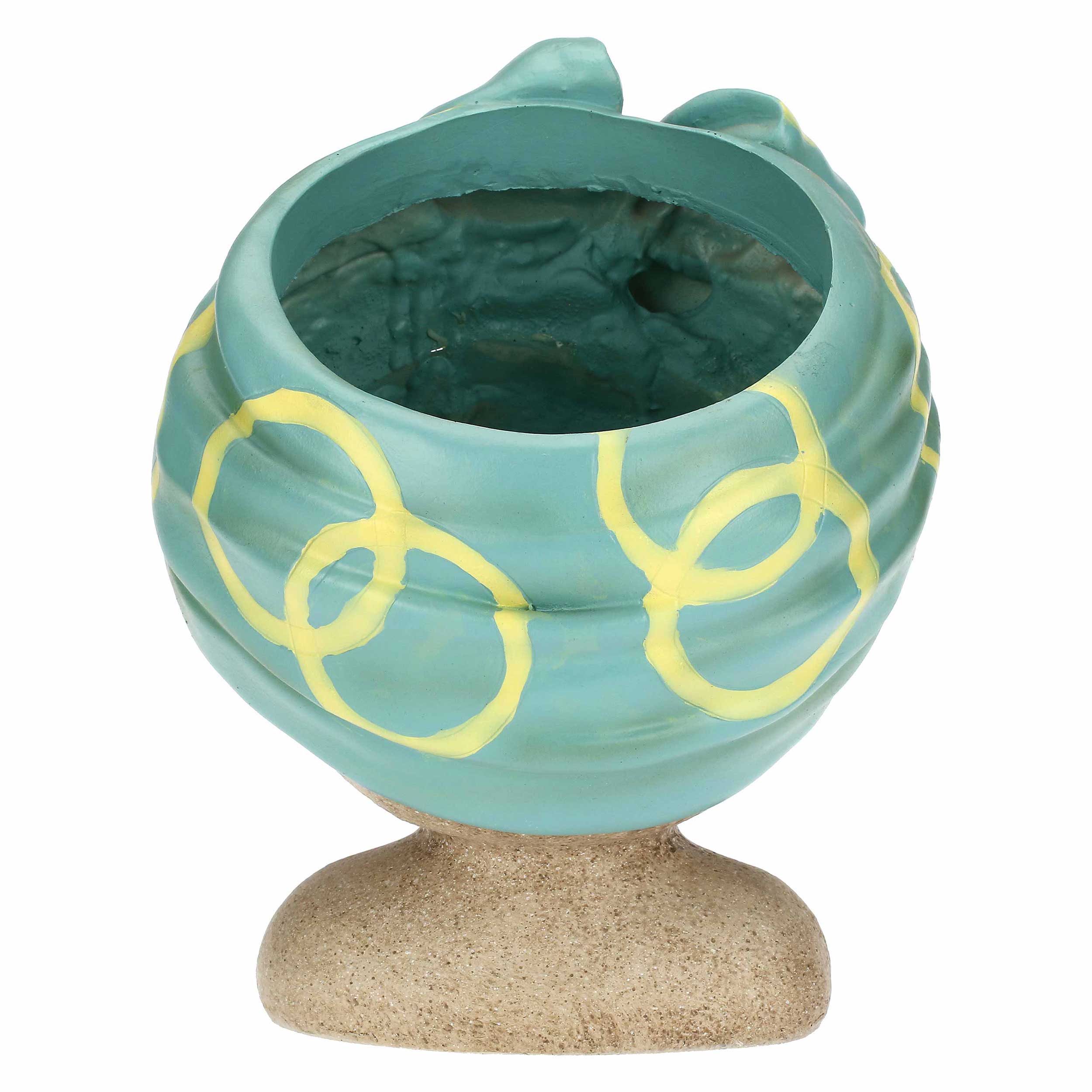 Cachepot Occhi Chiusi Turbante Verde, Medea - Resina, 20x19x34h cm