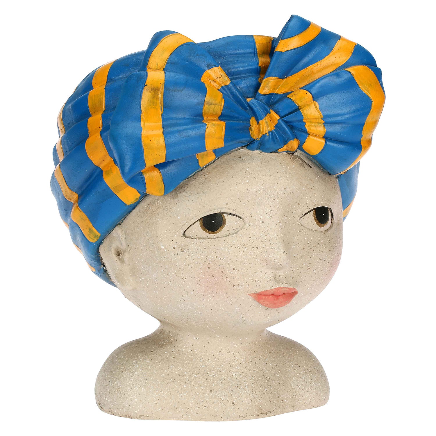 Cachepot Occhi Aperti Turbante, Medea - Resina, 20x19x34h cm