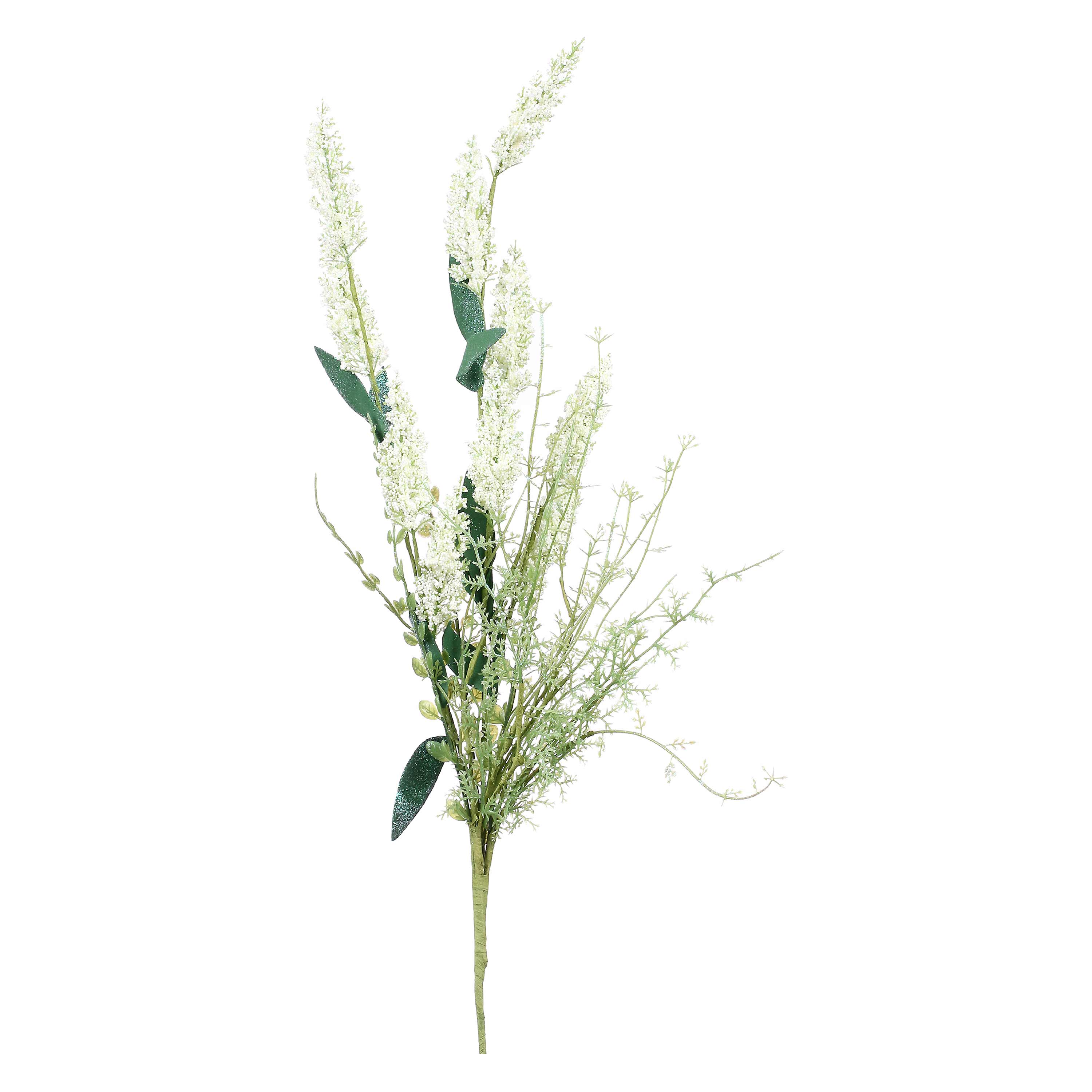 Set da 12, Bianco Rabarbaro, Flora - Tessuto E Plastica, 35 cm