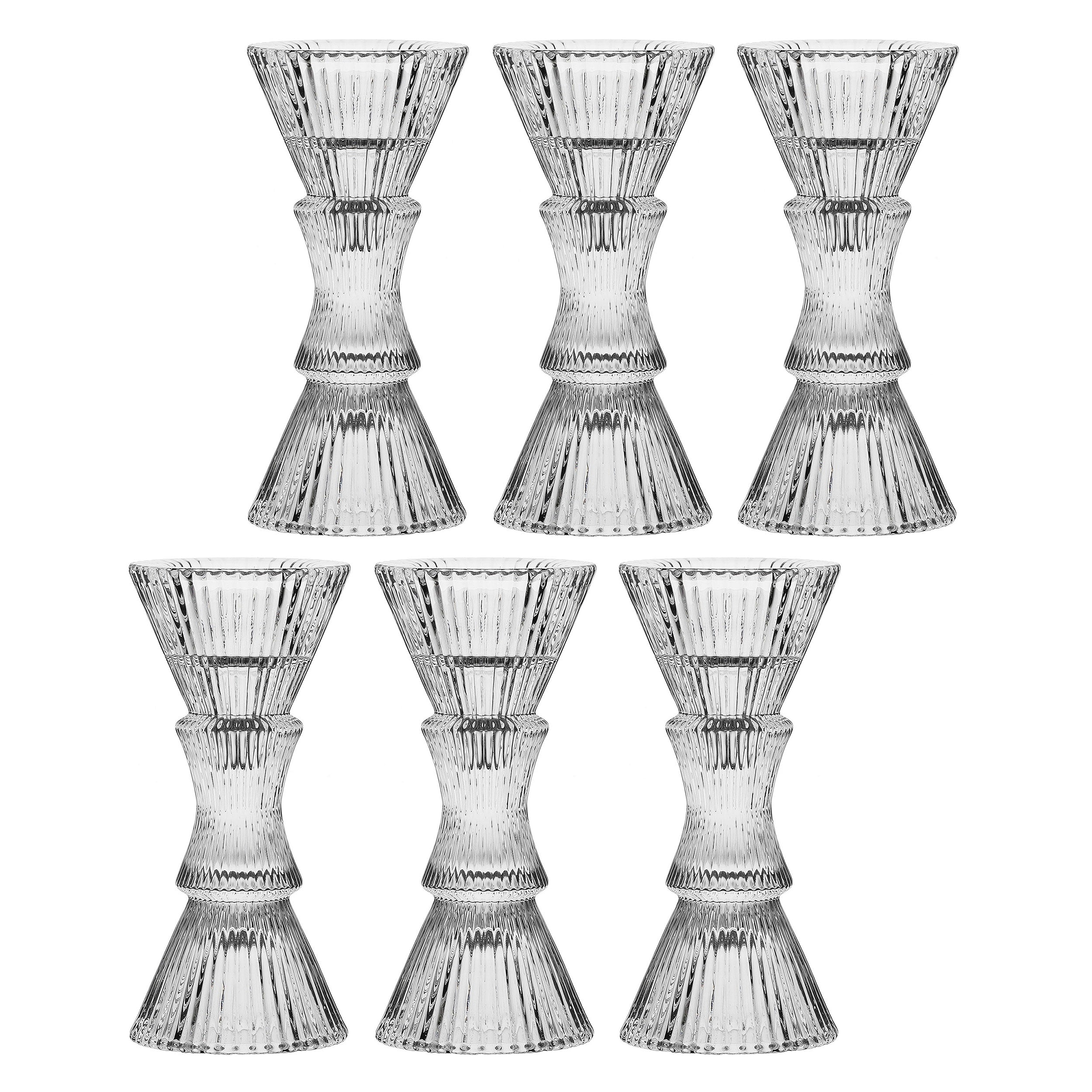 Set da 6, Portacandela M Vetro, Lumella - Vetro, 57 cm, zolla Ø 14