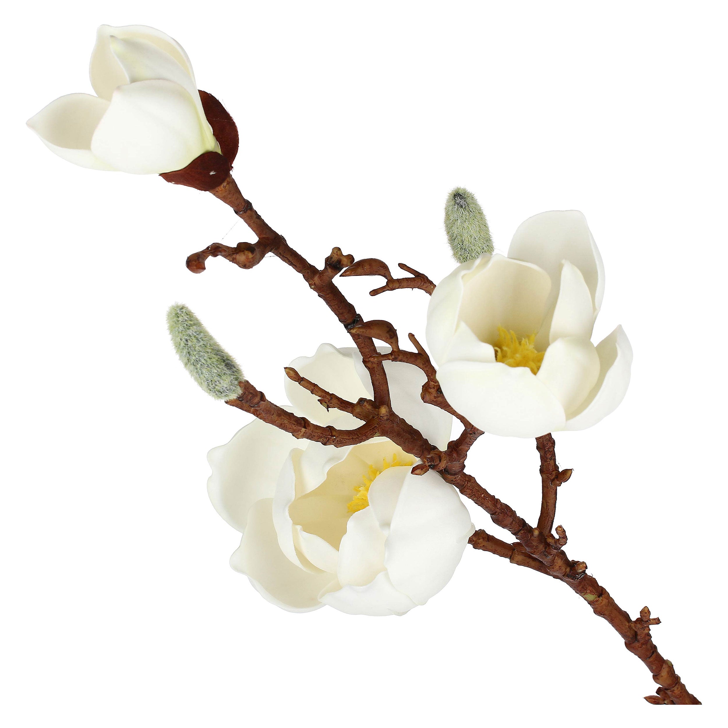 Set da 6, Magnolia Fiori, Maggie - Tessuto E Plastica, 57 cm, zolla Ø 14