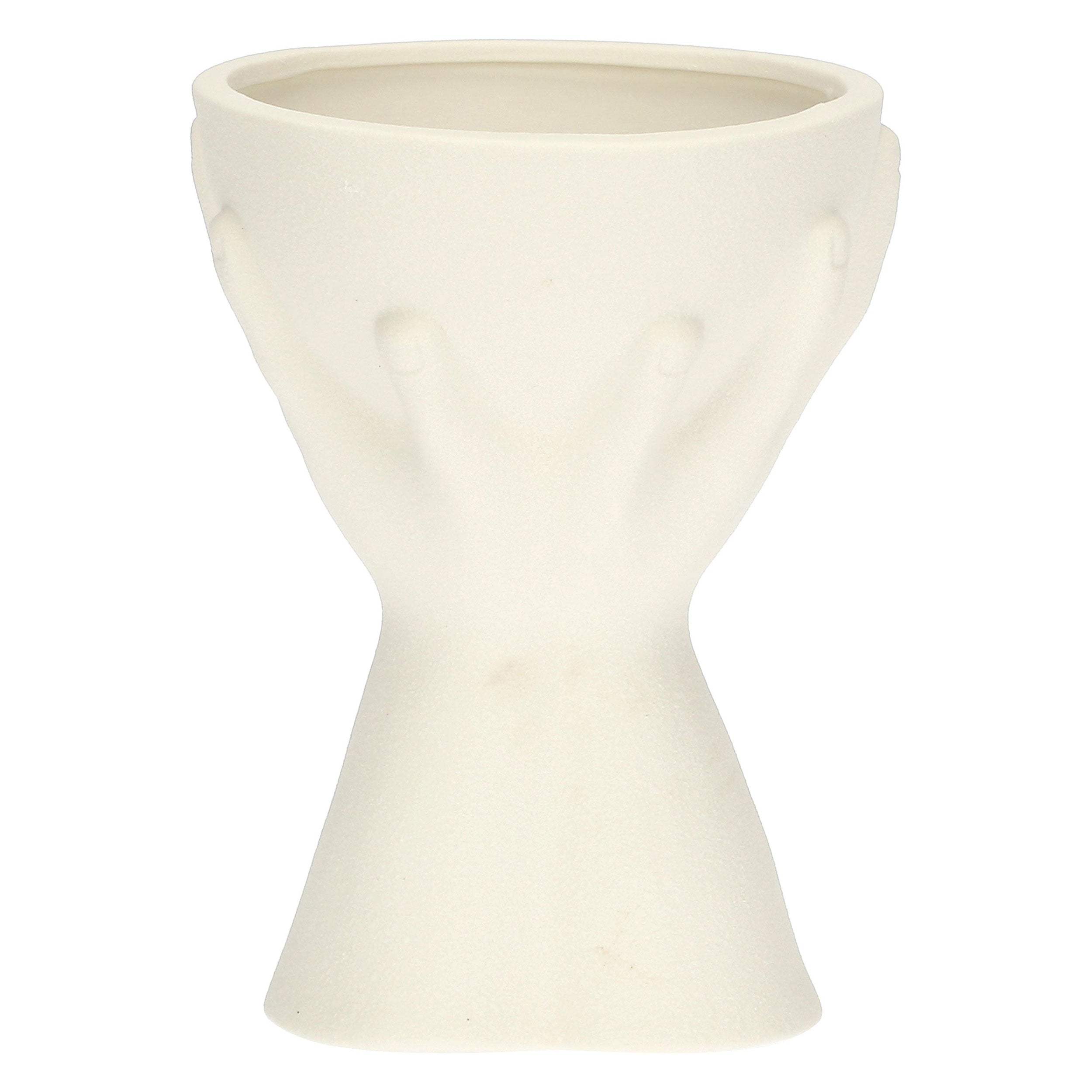 Cachepot Coppa Mani, Love - Porcellana, Ø 10x15,5h cm