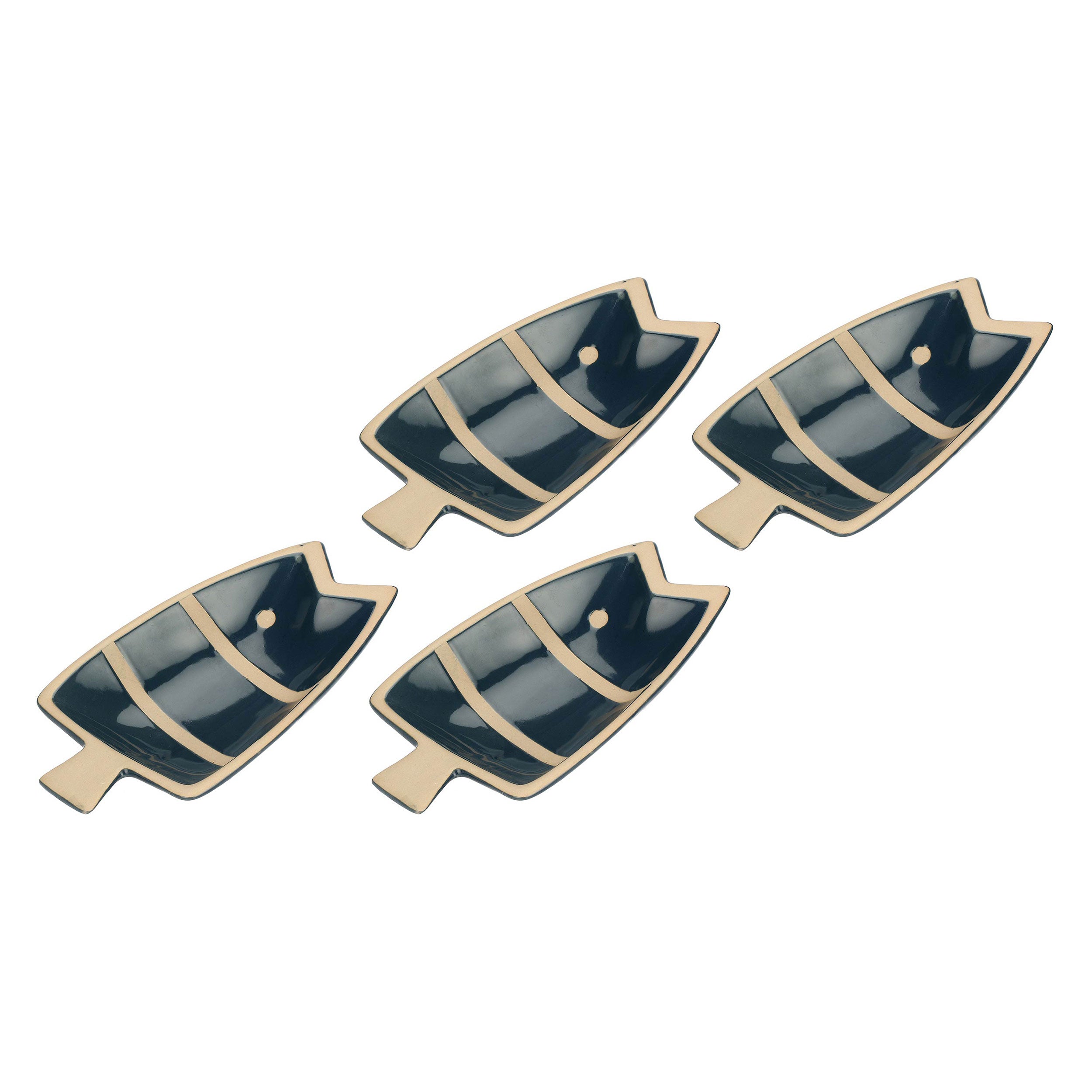 Set da 4, Piatti Pesce A, Pelagicoillogico - Gres