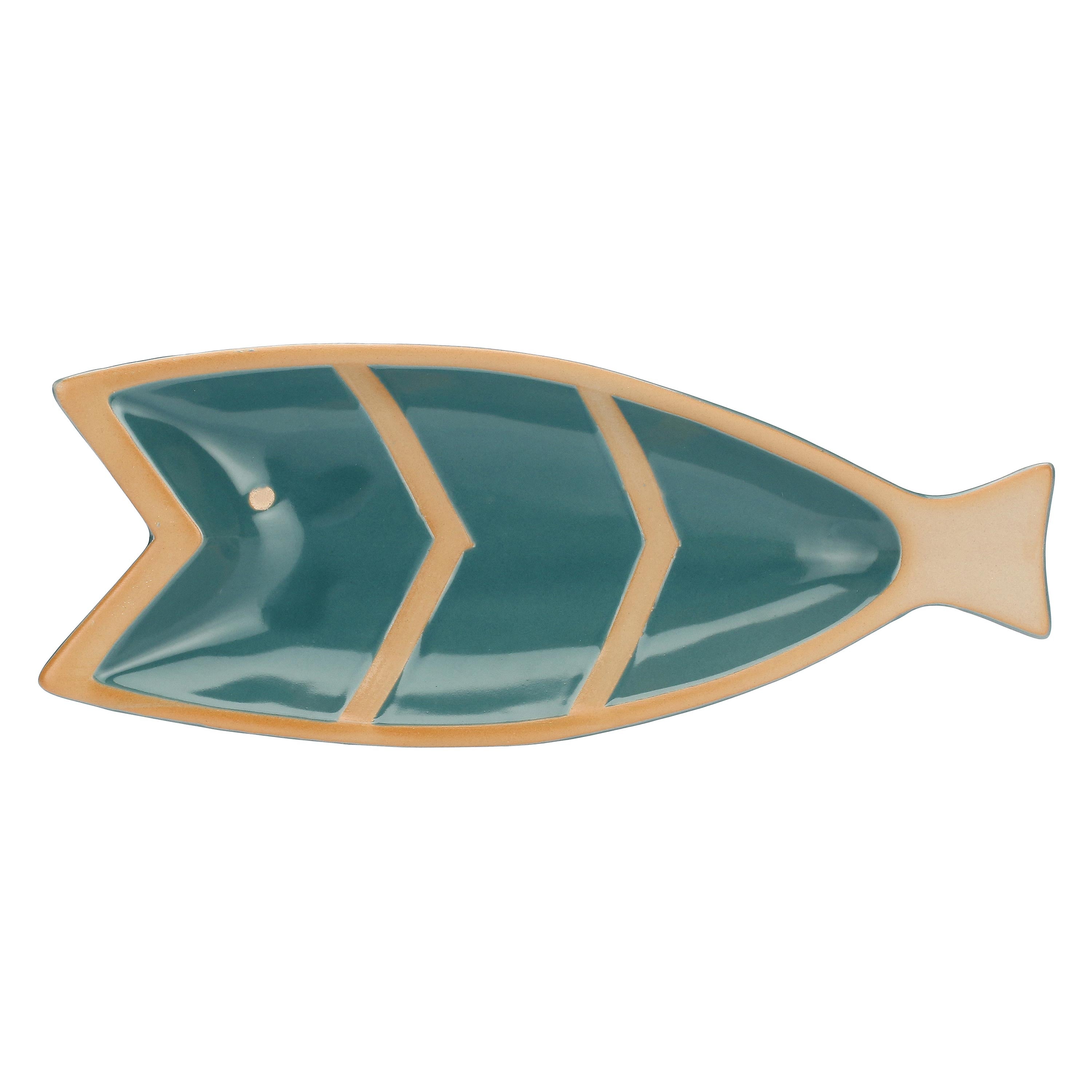 Set da 4, Piatto Pesce B, Pelagicoillogico - Gres