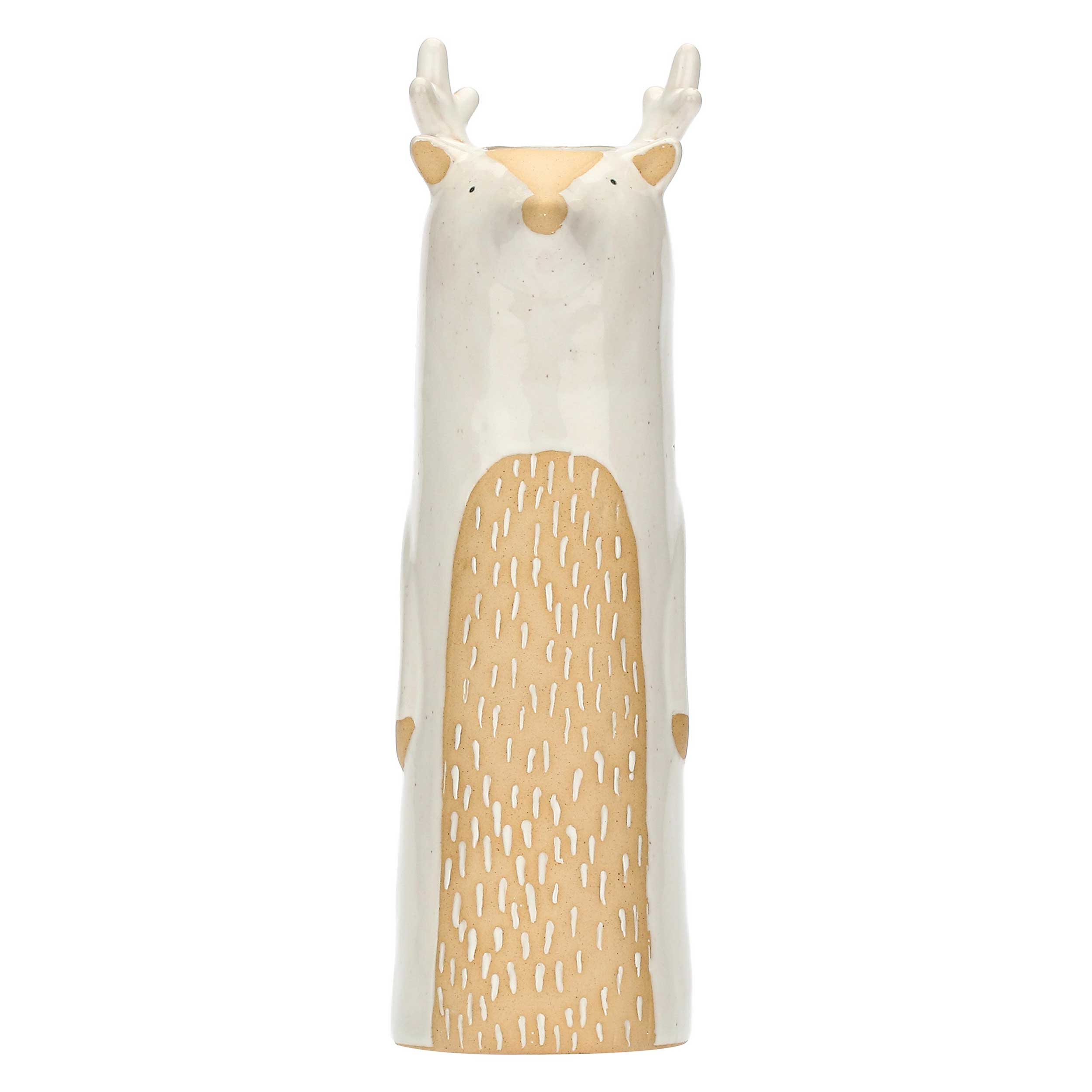 Vaso Deco Cervo, Gliamicidelbosco - Gres, Ø 10x30h cm