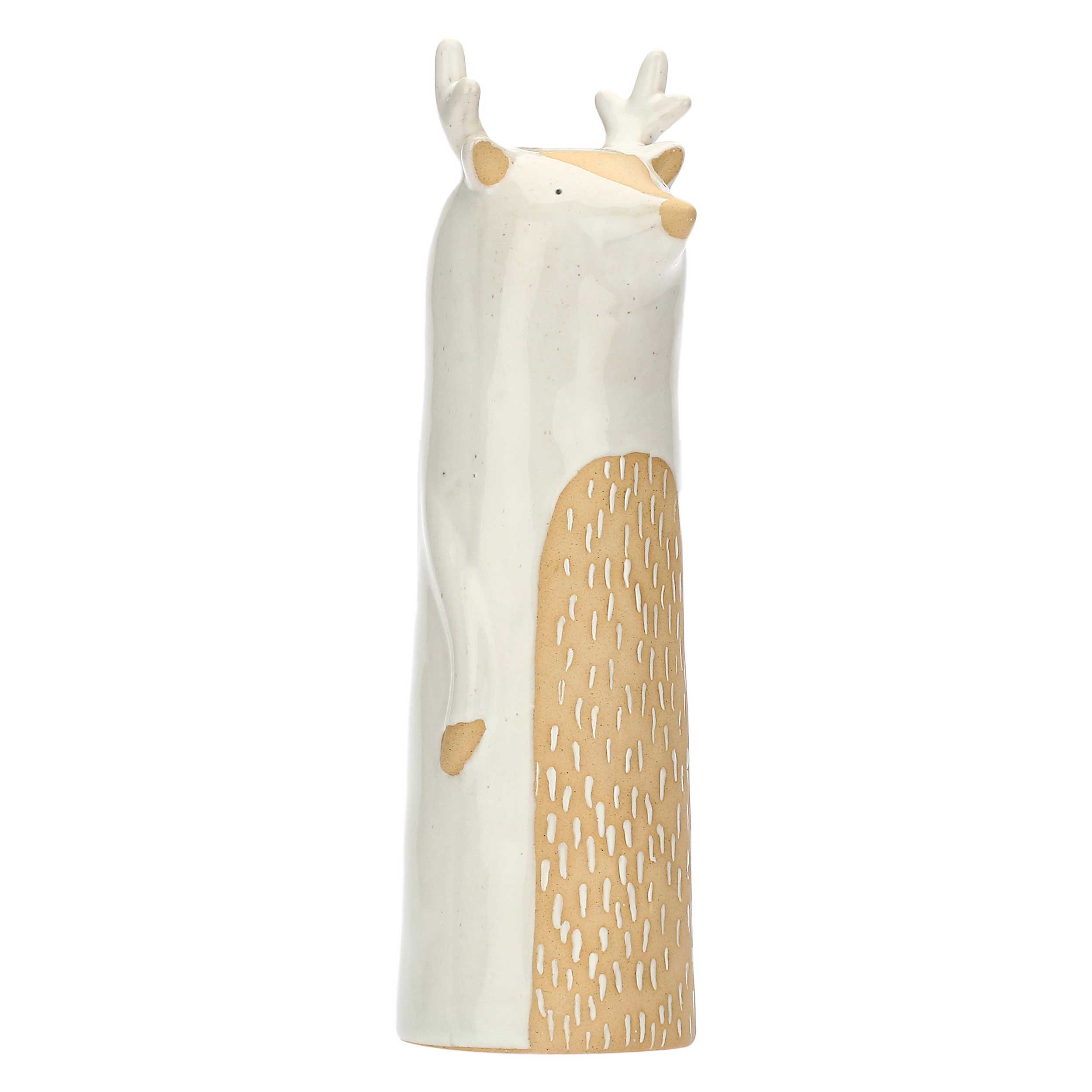 Vaso Deco Cervo, Gliamicidelbosco - Gres, Ø 10x30h cm