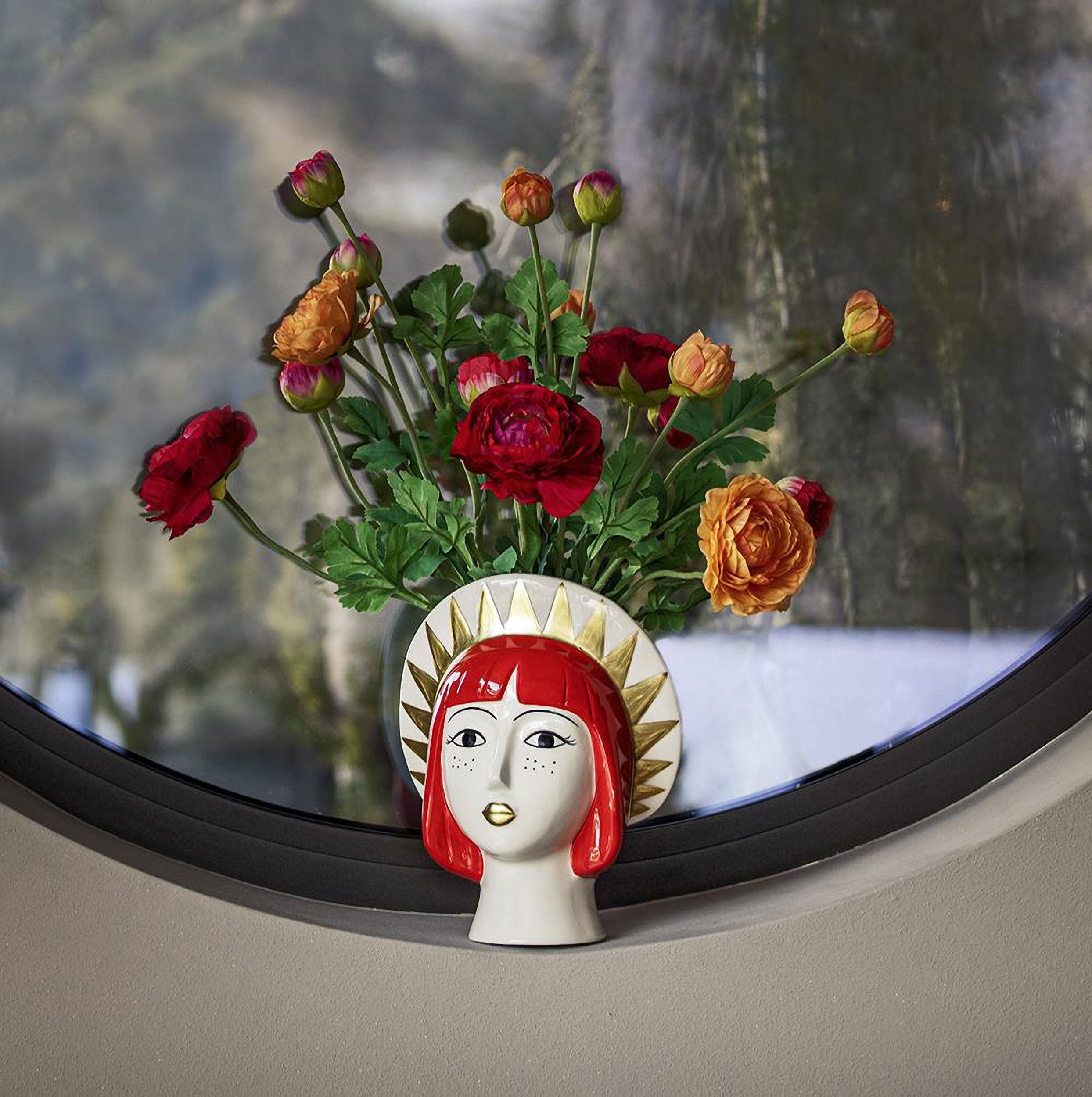 Mondella Decorative Vase, Lepasturesi - Ceramic, 28 x 15 x H 22 cm