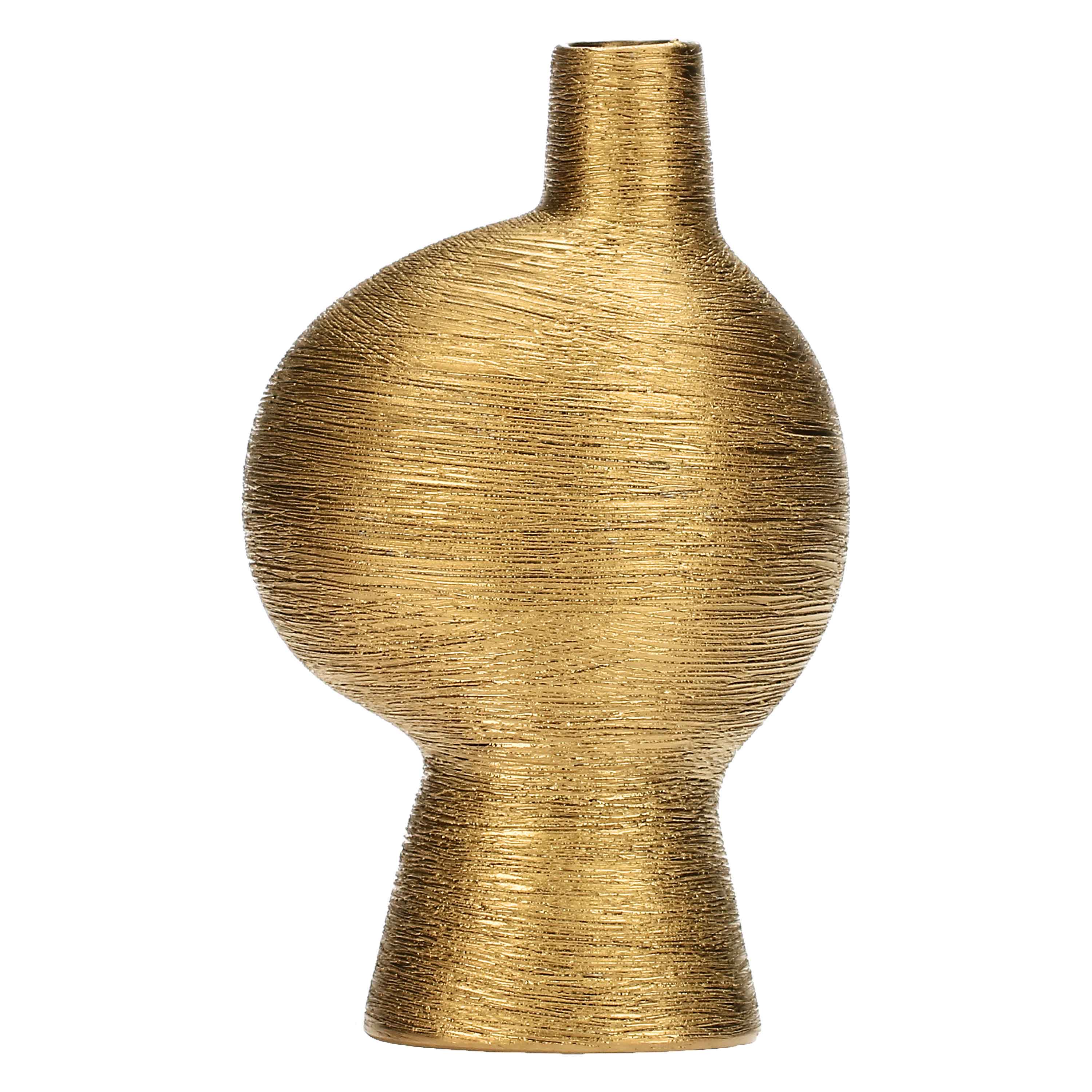 Vaso Decorativo S Oro, Eufemia - Ceramica, Ø 10x30h cm