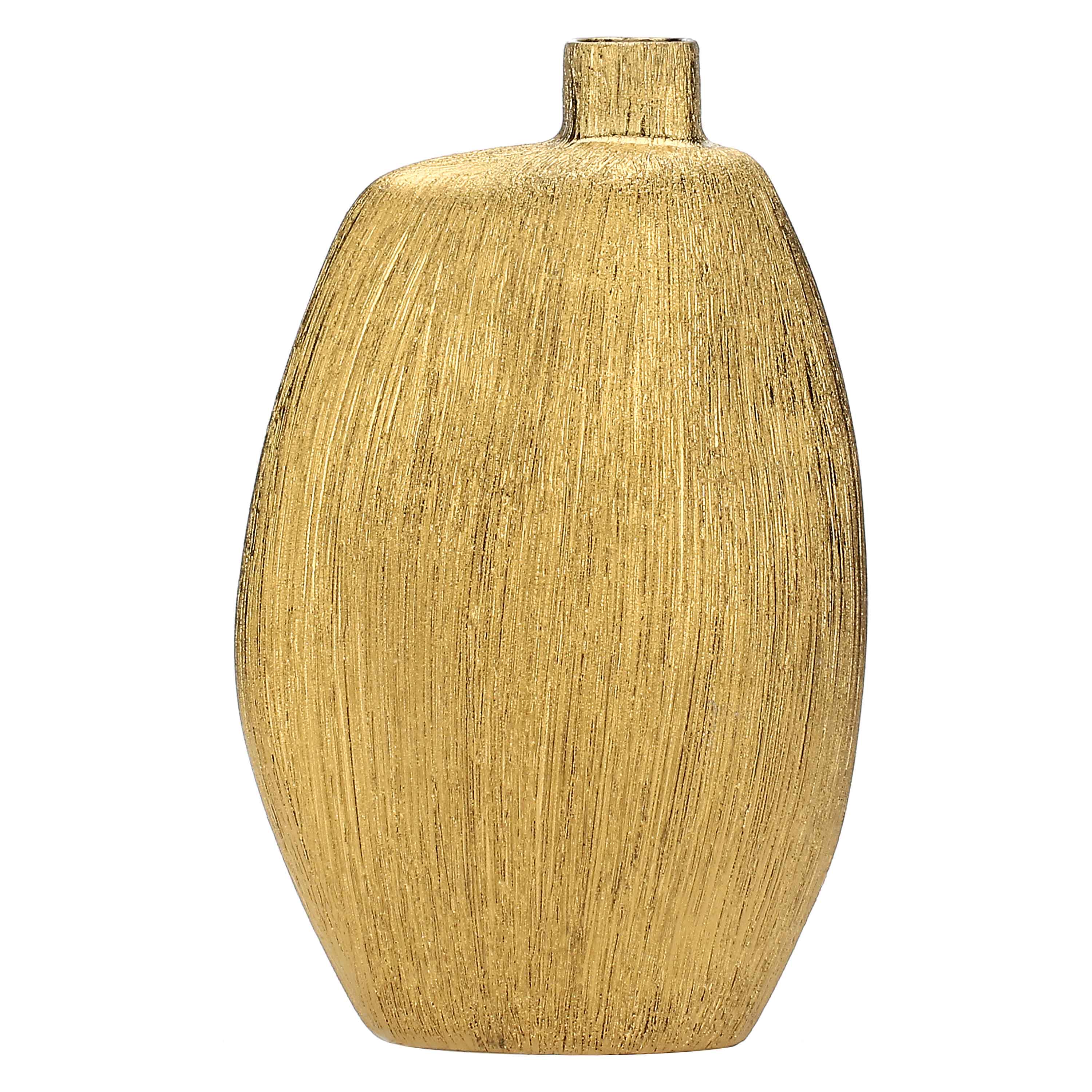 Vaso Decorativo M Oro, Ermacora - Ceramica, Ø 10x30h cm