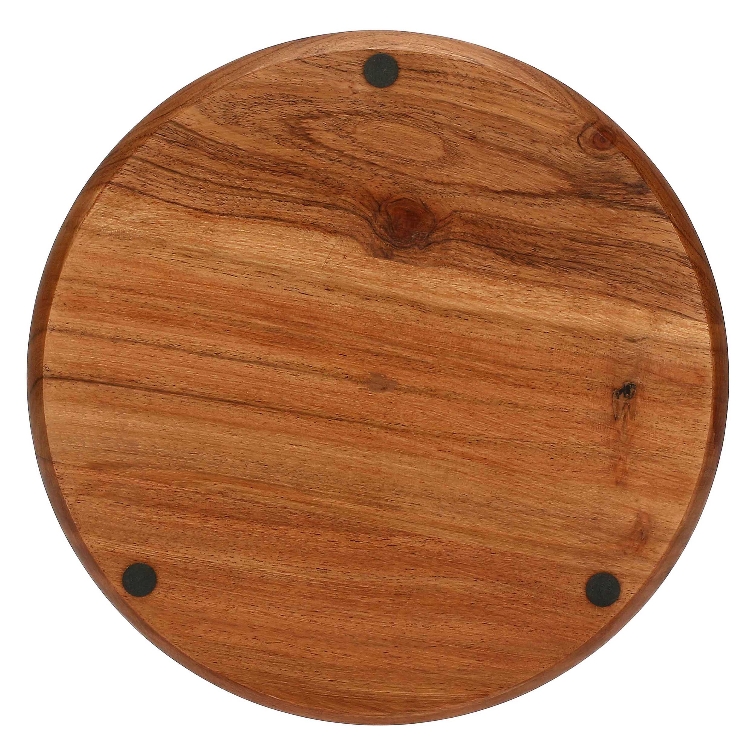 Vassoio Rotondo In Acacia, Nonperilmiele - Legno di Acacia, 25x25x1,5h cm