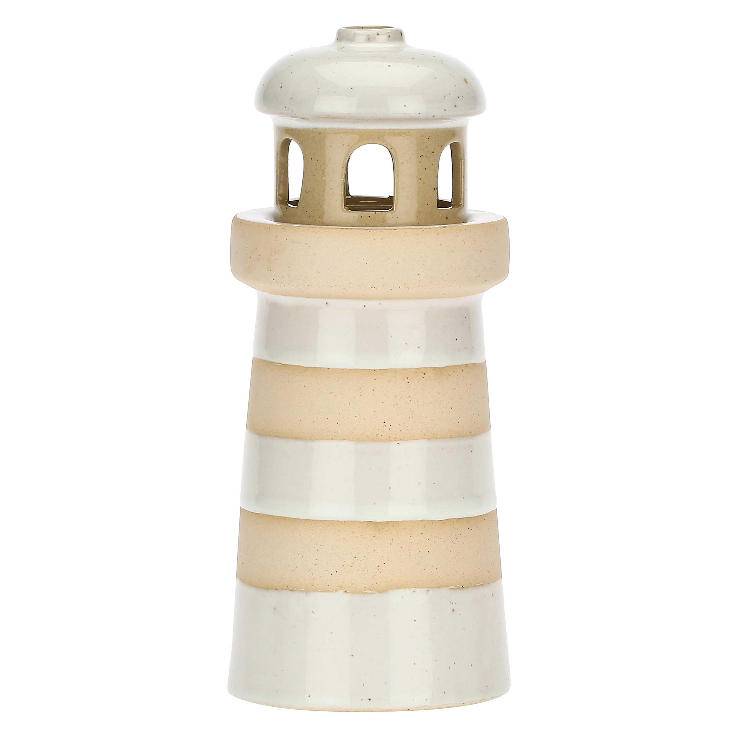 Porta T-Light Faro, Inlontananza - Gres, 15,5x7x14h cm