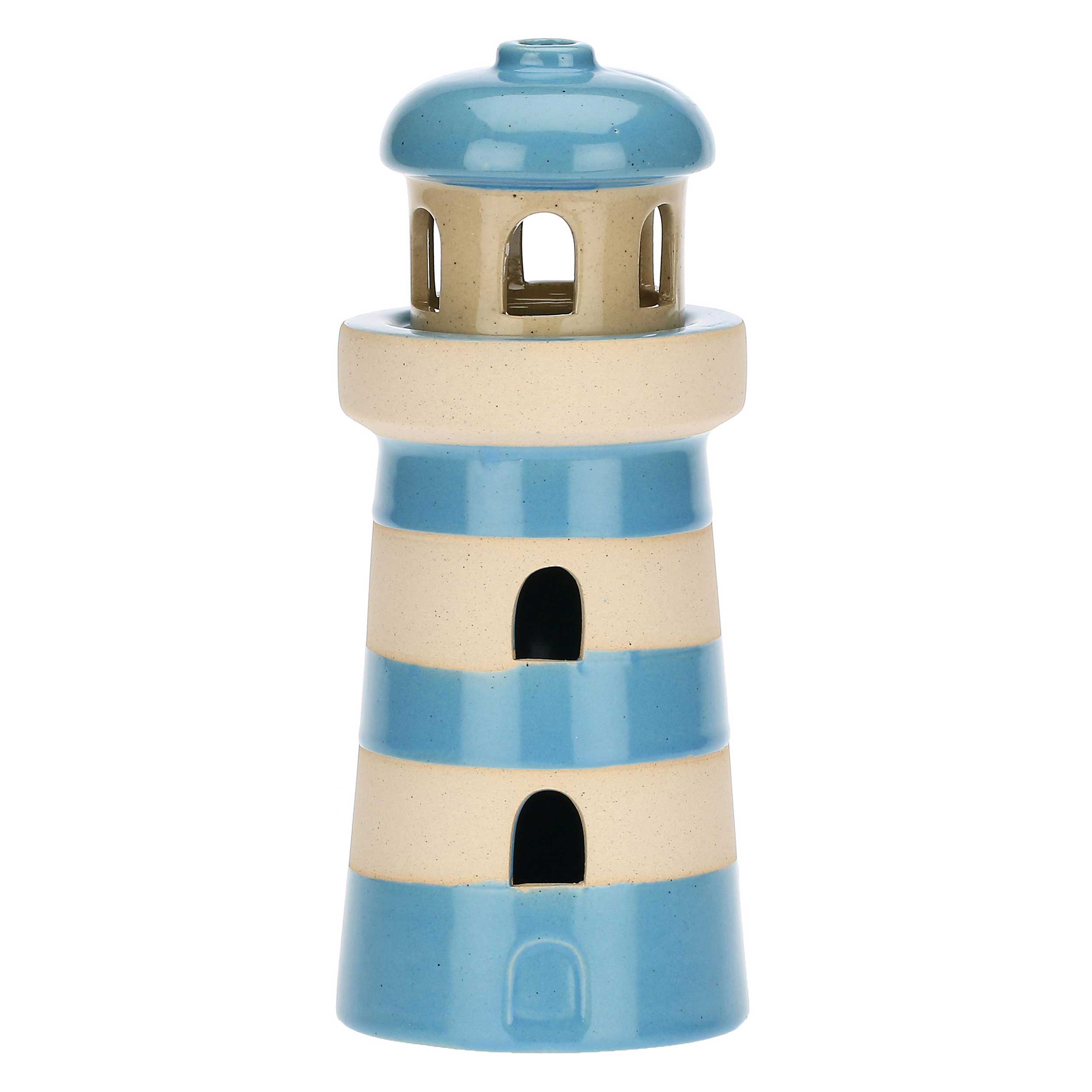 Porta T-Light Faro, Inlontananza - Gres, 15,5x7x14h cm