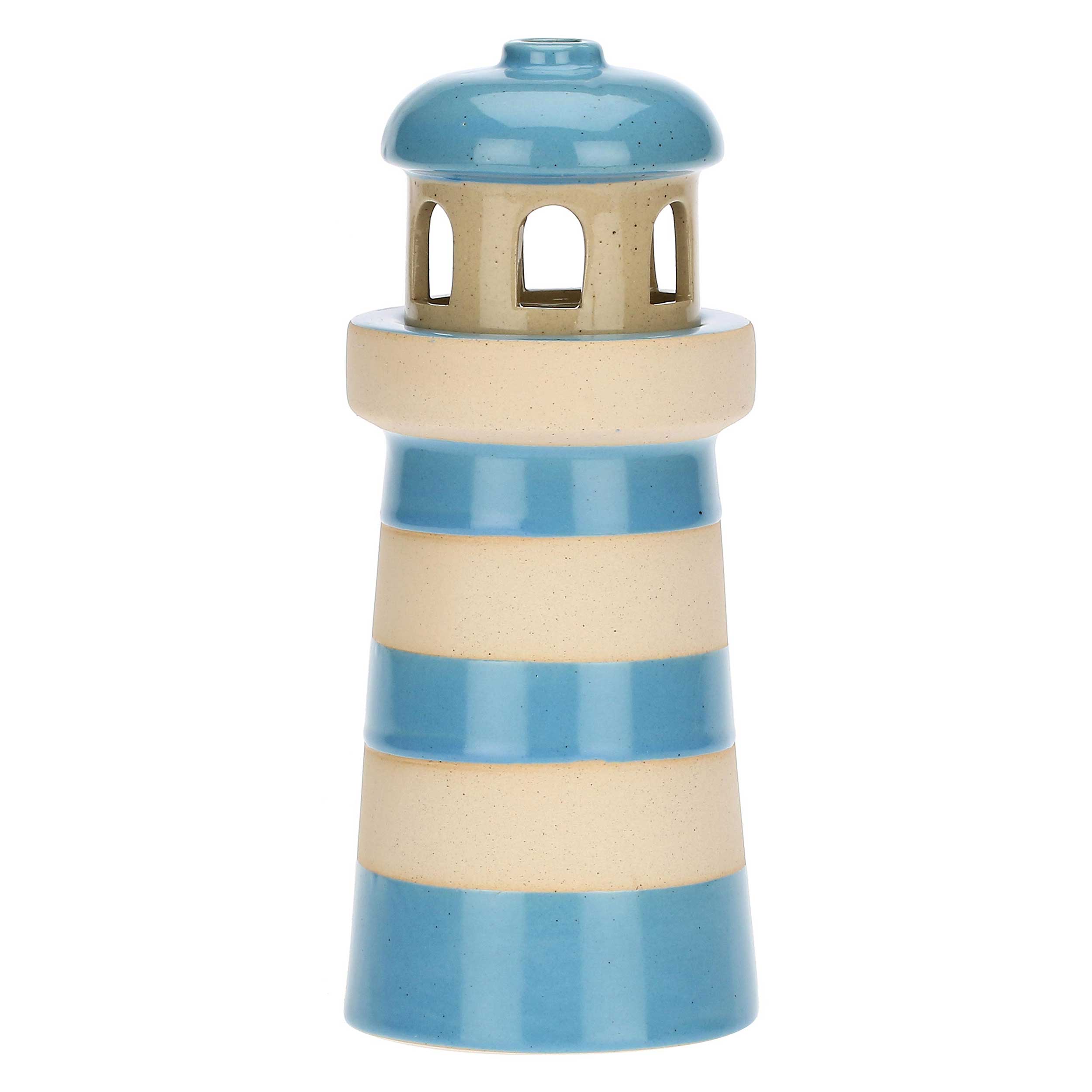 Porta T-Light Faro, Inlontananza - Gres, 15,5x7x14h cm