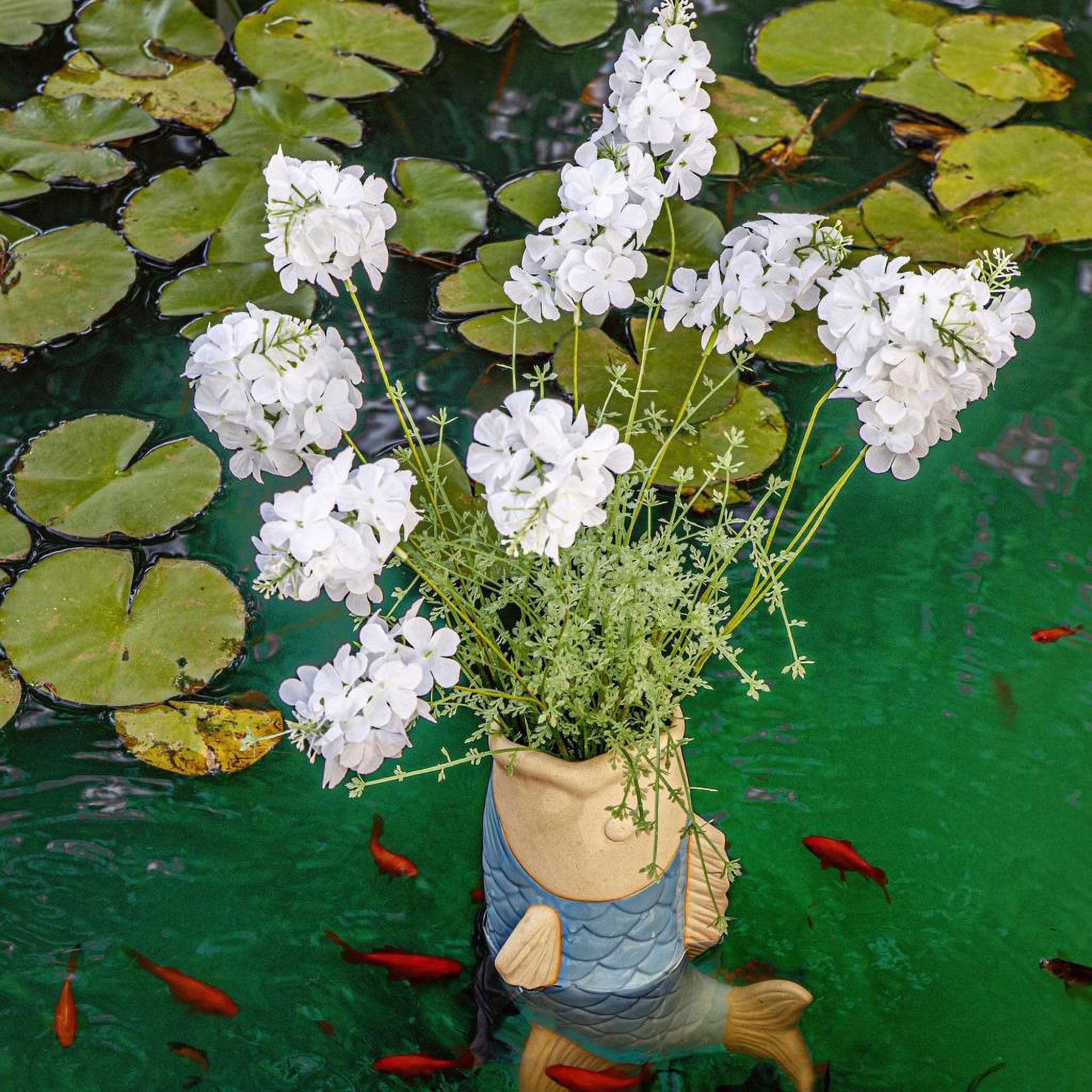 Fish Vase - Decorative Vase for Home and Garden, Handcrafted Ceramic Design