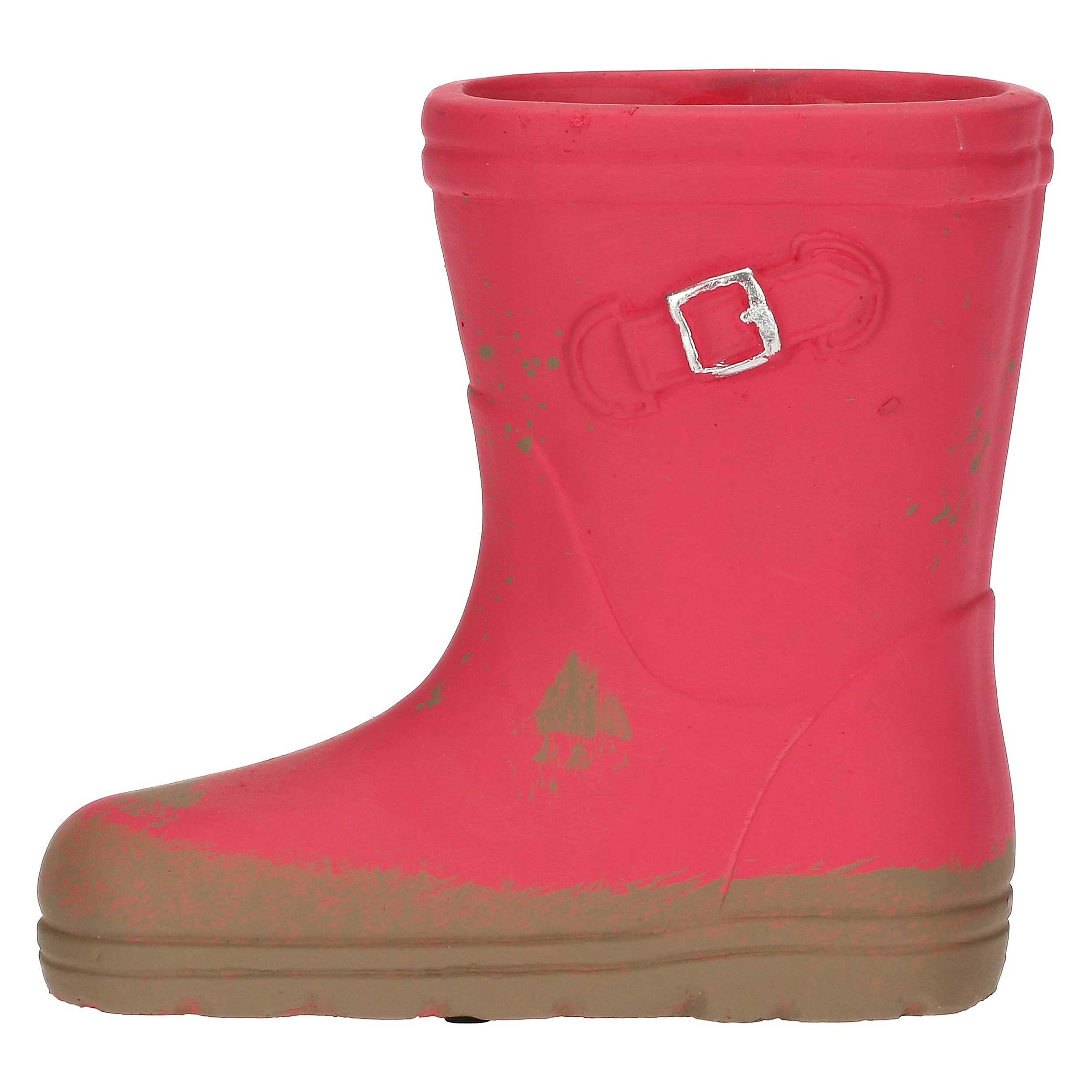 Cachepot Stivale Dx Fucsia, Splash - Resina cementizia, 15,5x7x14h cm