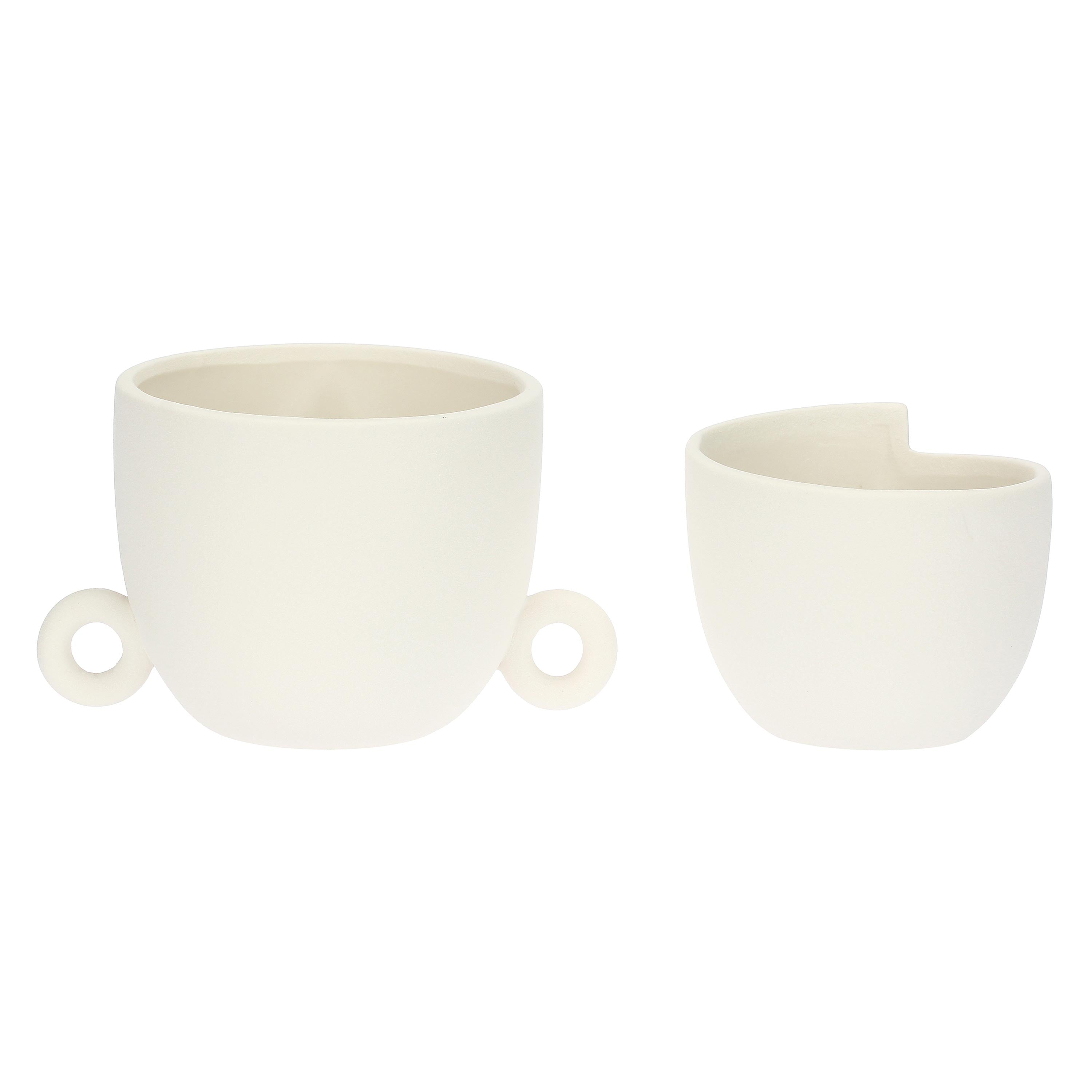 Set Due Cachepot, Quelledue - Stoneware
