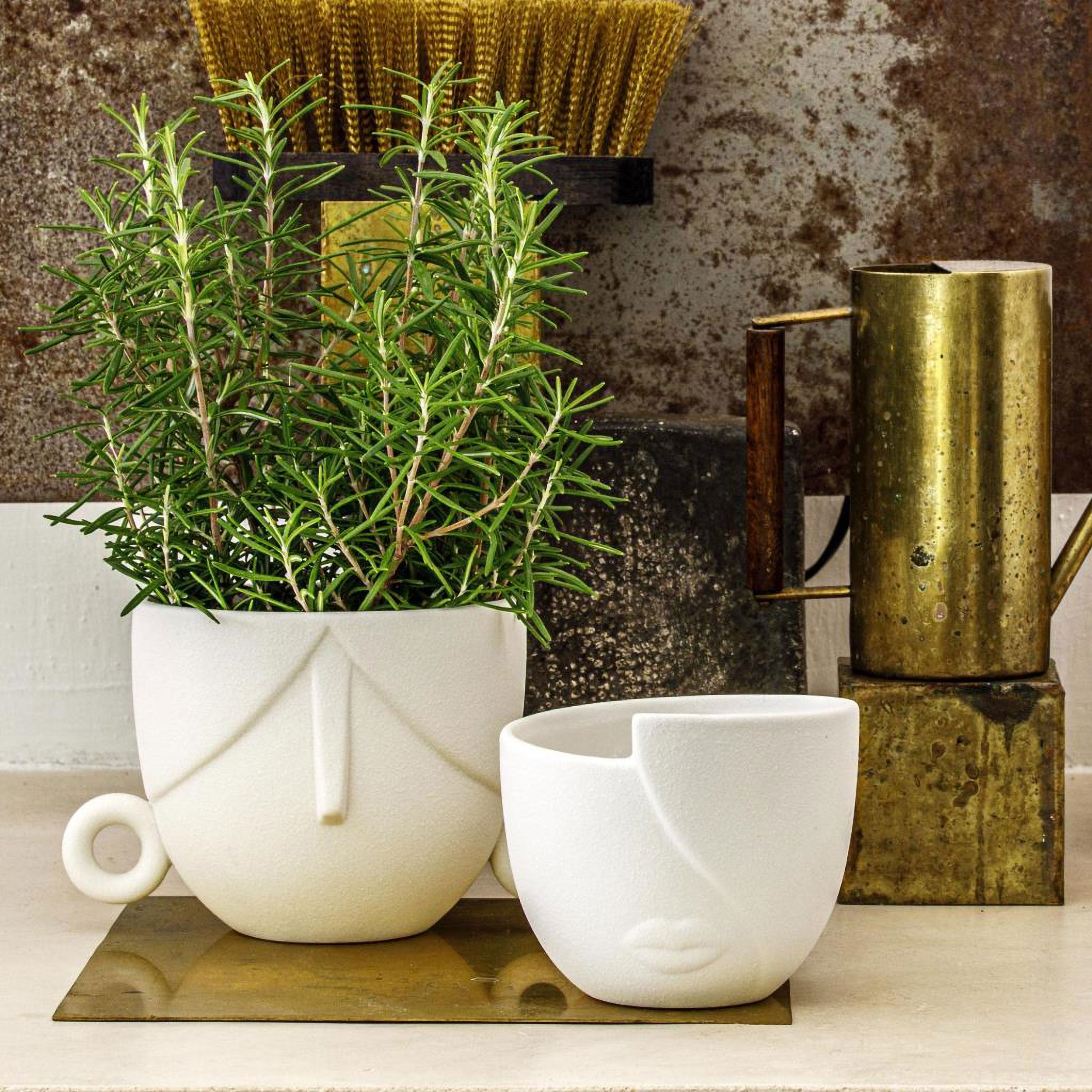 Set Due Cachepot, Quelledue - Stoneware