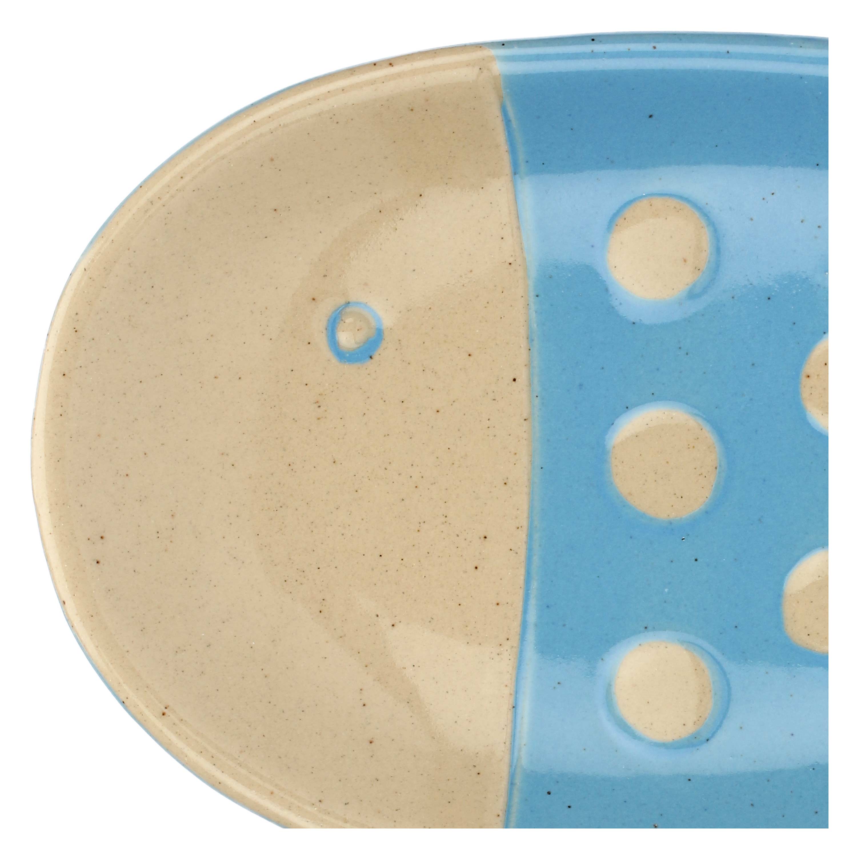 Set da 4, Piatto Pesce Lungo Azzurro, Logicopelagico - Gres, 15,5x7x14h cm