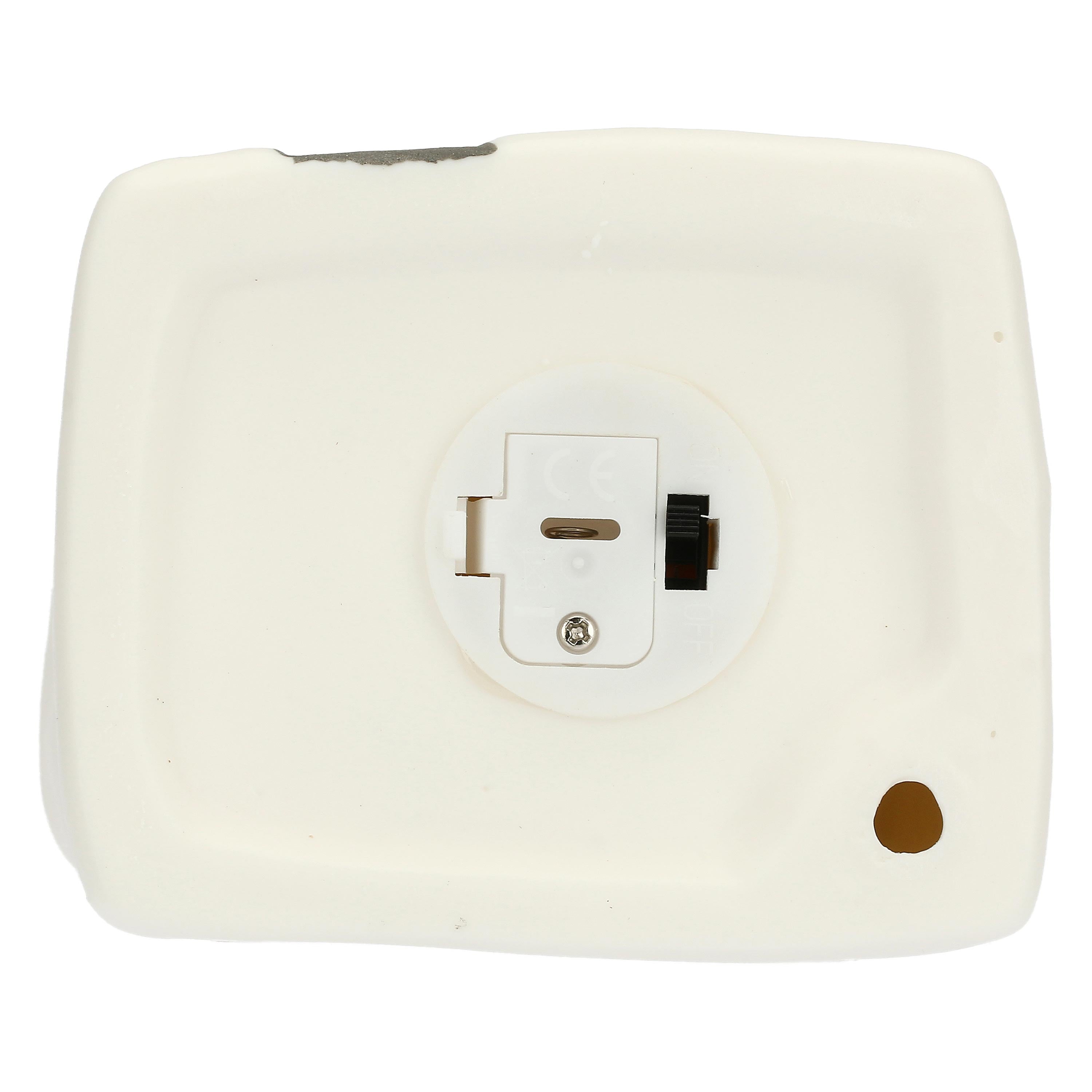 Set da 4, Led Singola Rossa, Nelvillaggiocasetta - Porcellana, 8,5x6,5x15 cm h