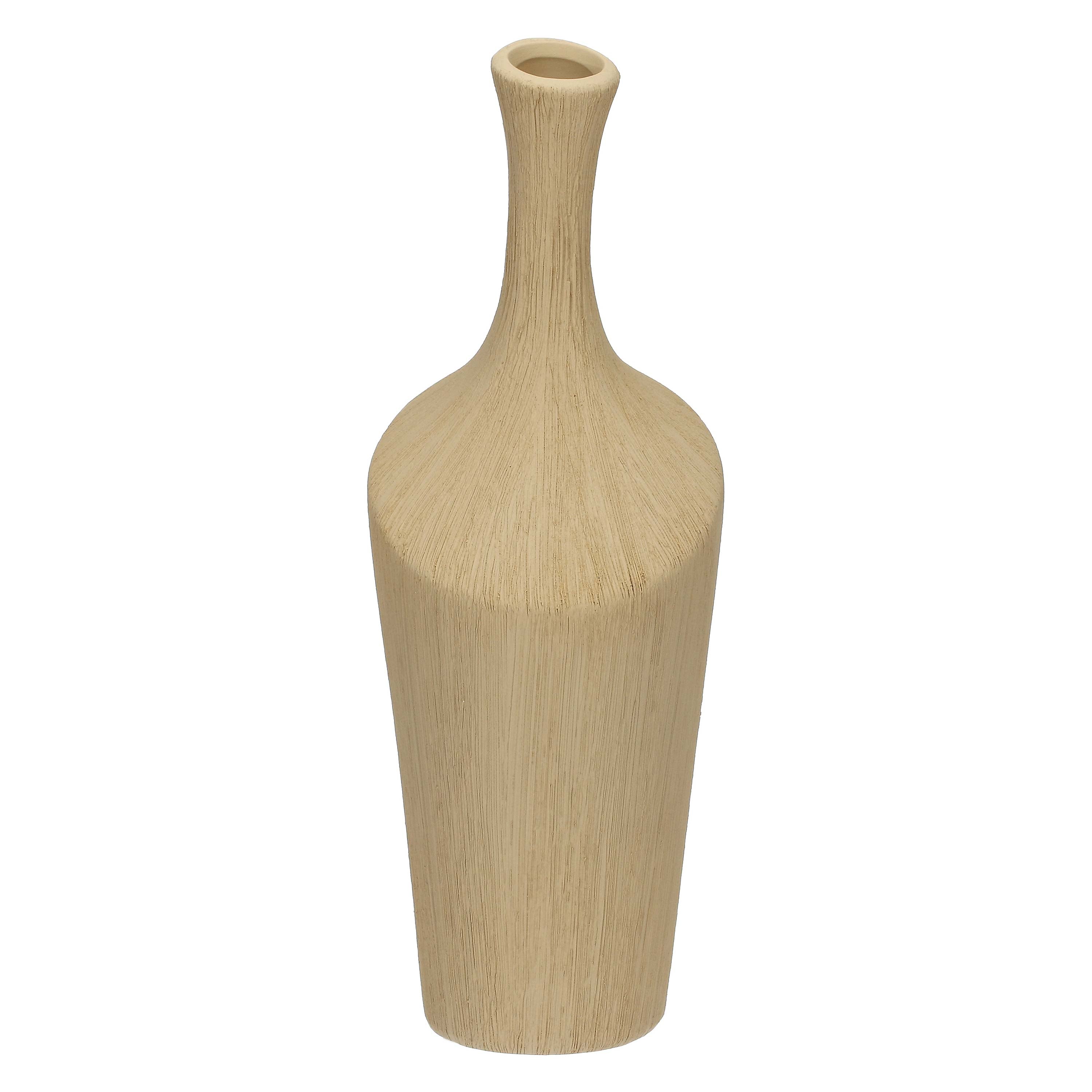 Vaso Decorativo Tortora, Seistortotu - Ceramica, 13x14x33 cm h