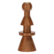 Portacandela Una Sfera, Nonsiamoscacchi - Legno Di Acacia, 9x9x24 cm