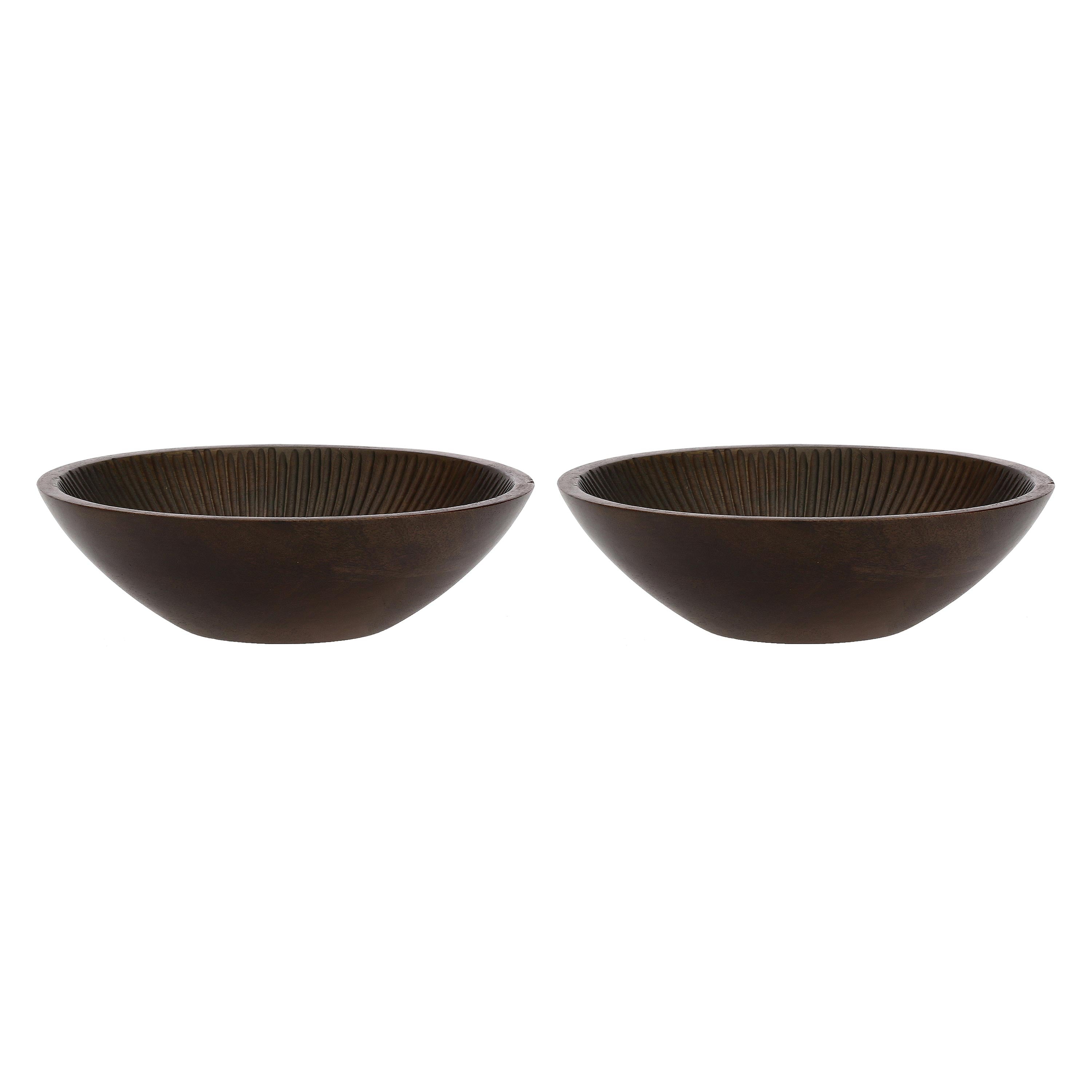 Set da 2, Ciotola Piccola, Perseo - Legno di Mango, 20x20x5,5
