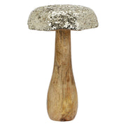 Set of 2, Glitter Mushroom XL, Studio54 - Wood and enamel, 21x14x14 cm