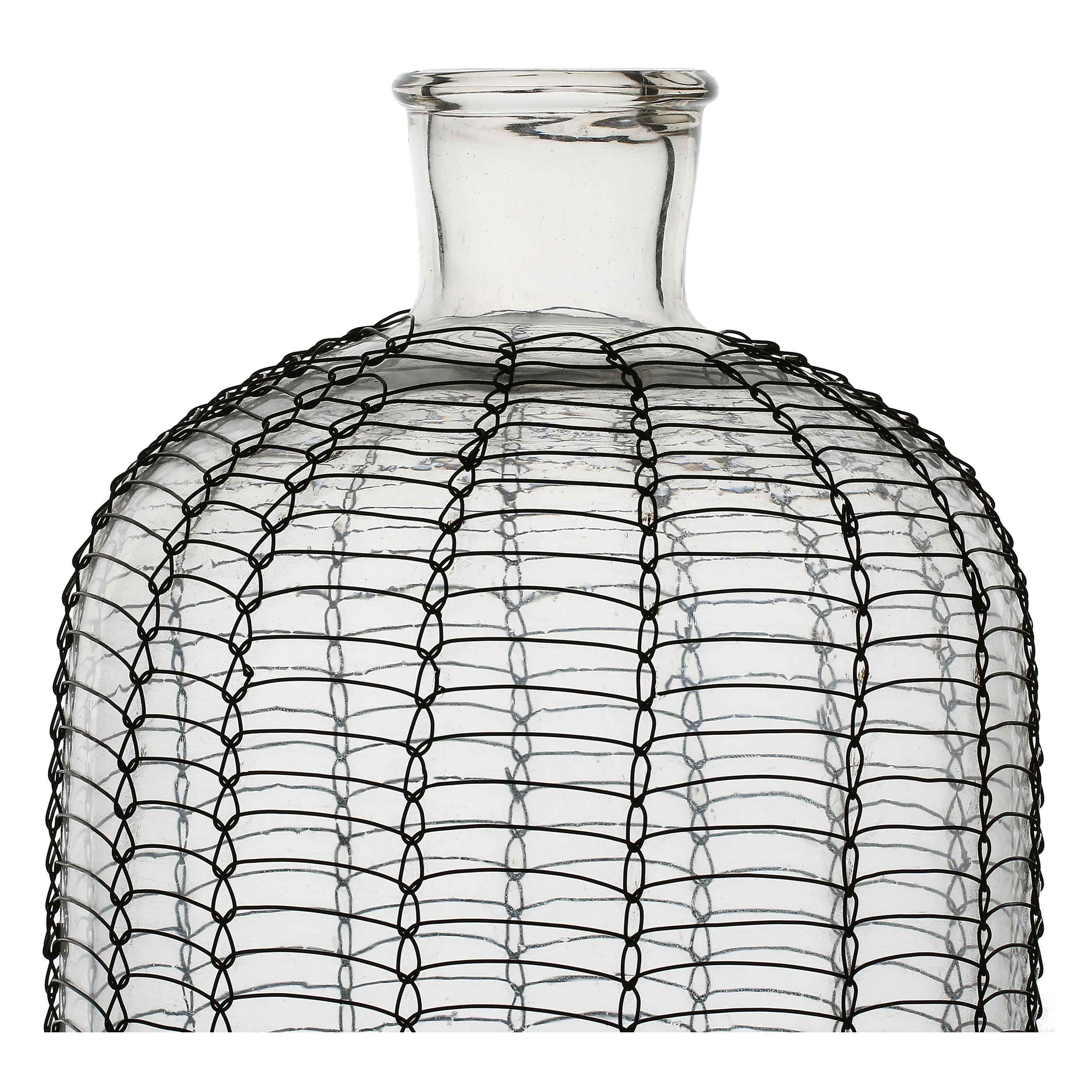 Vaso Alto, Sgabbiami - Vetro E Metallo, 18x18x39