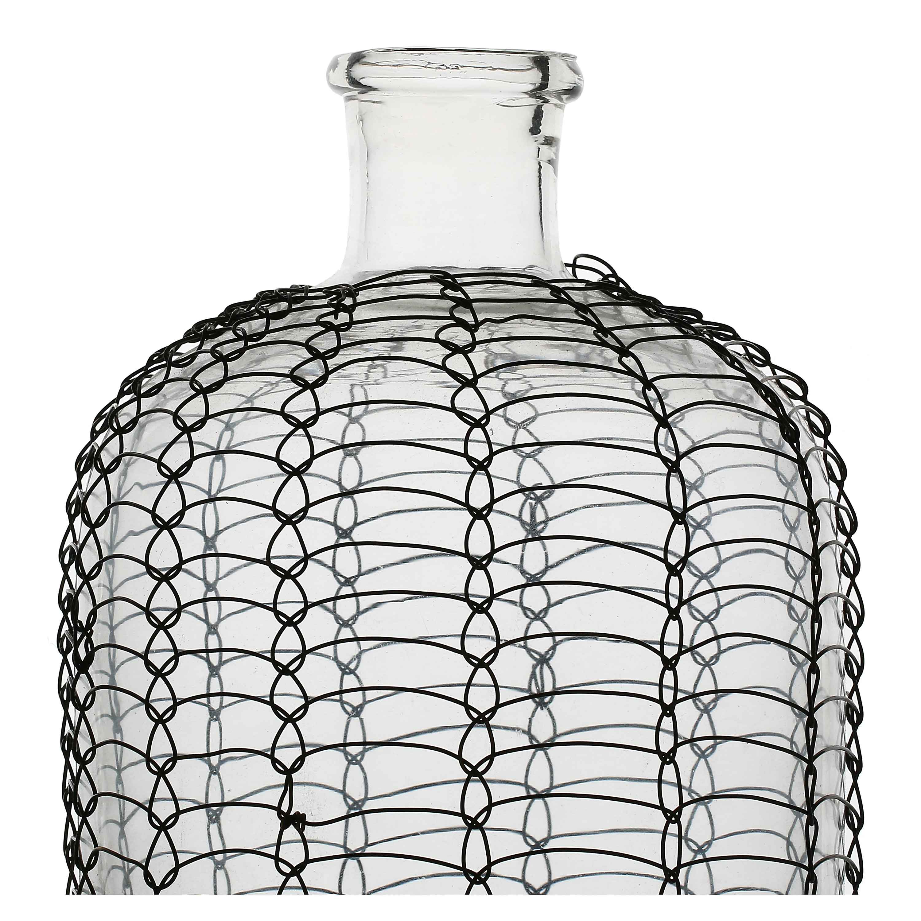 Vaso Basso, Sgabbiami - Vetro E Metallo, 13x13x26