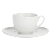 Set da 6, Tazza Te' con piattino, Corte - Porcellana, 200 cc