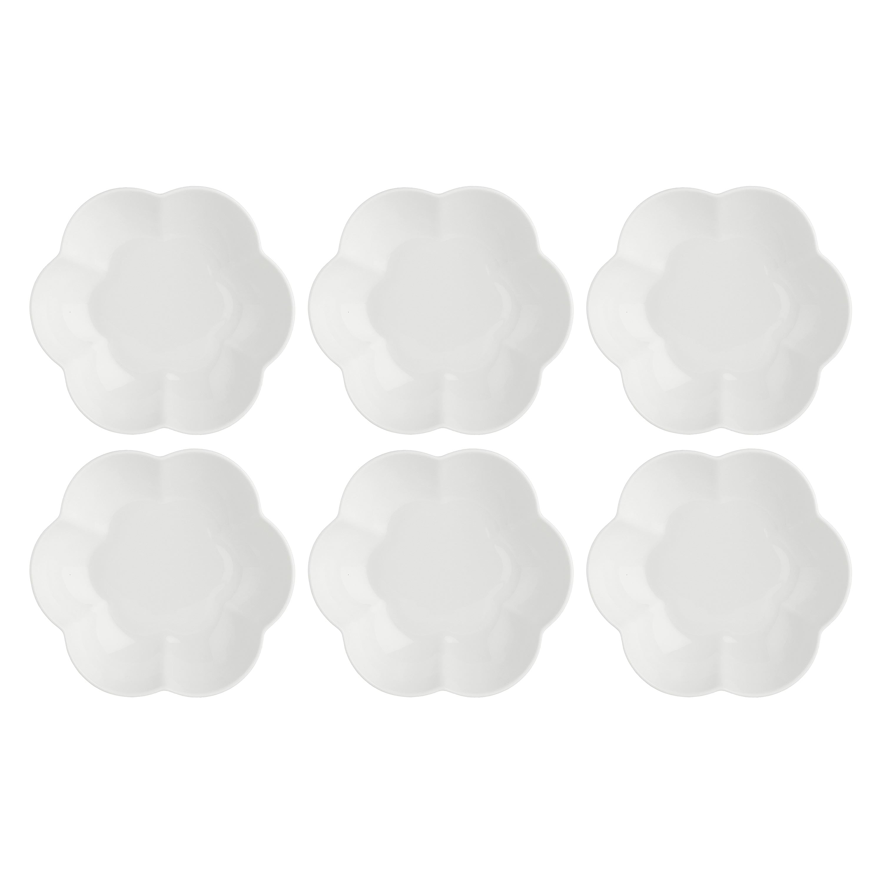 Set da 6, Piatto Fondo, Villadeifiori - Porcellana, Ø20 cm