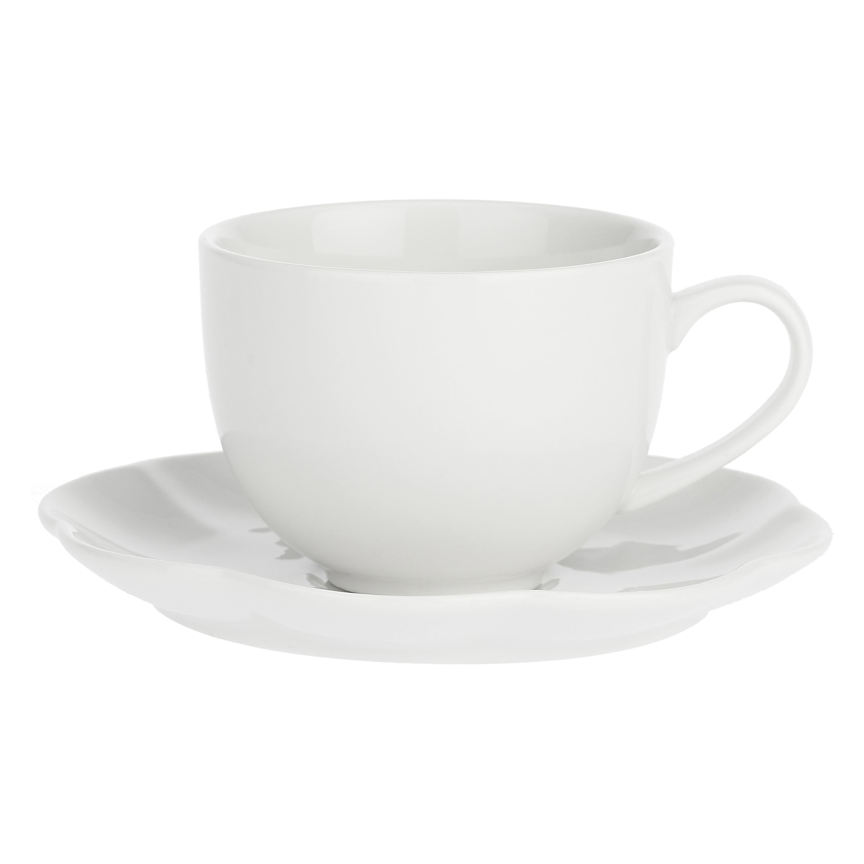 Set da 6, Tazza Te' con piattino, Villadeifiori - Porcellana, 200 cc