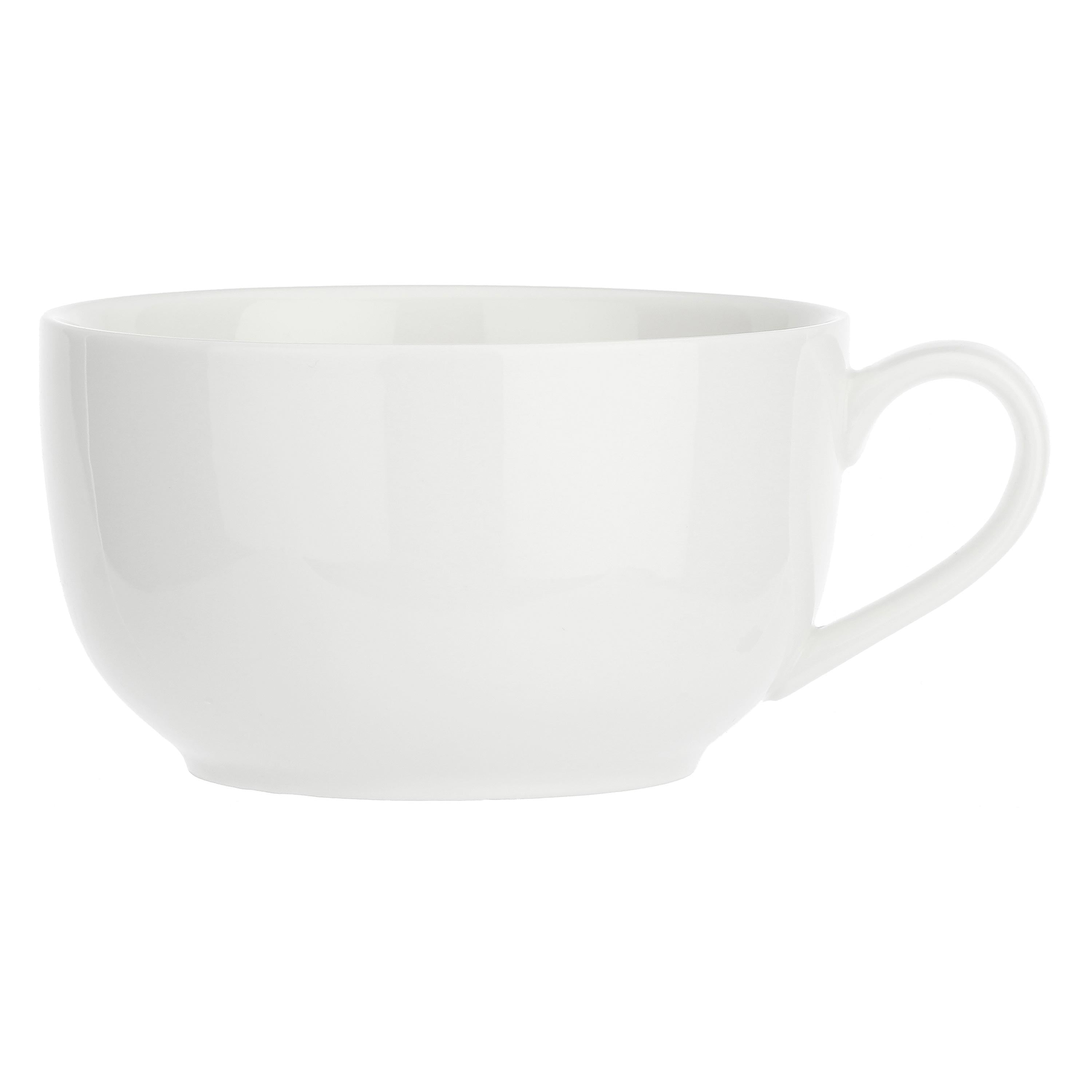 Set da 4, Tazza Colazione con piattino, Villadeifiori - Porcellana, 450 cc