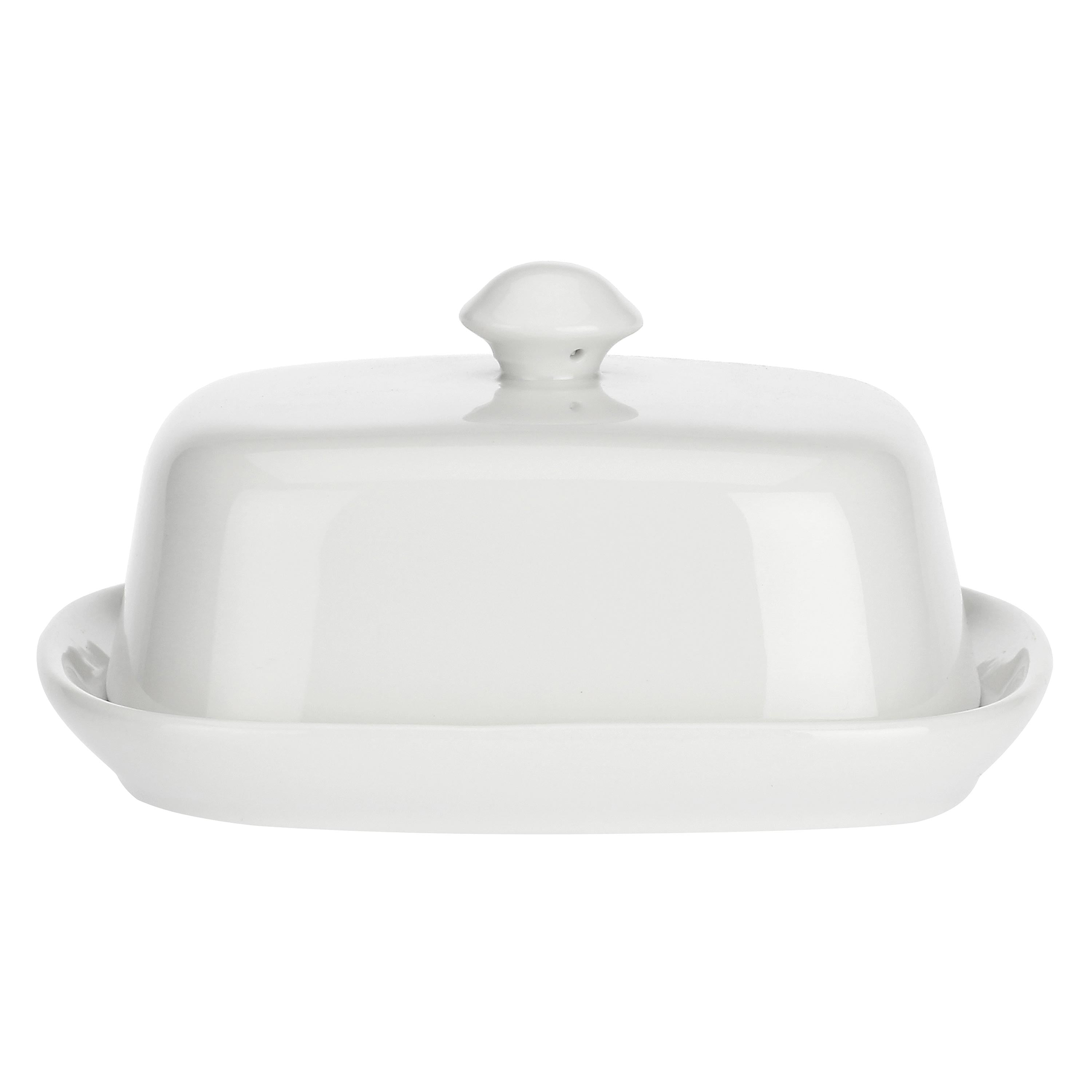 Burriera c/coperchio, Terrine - Porcellana, 14x11 cm