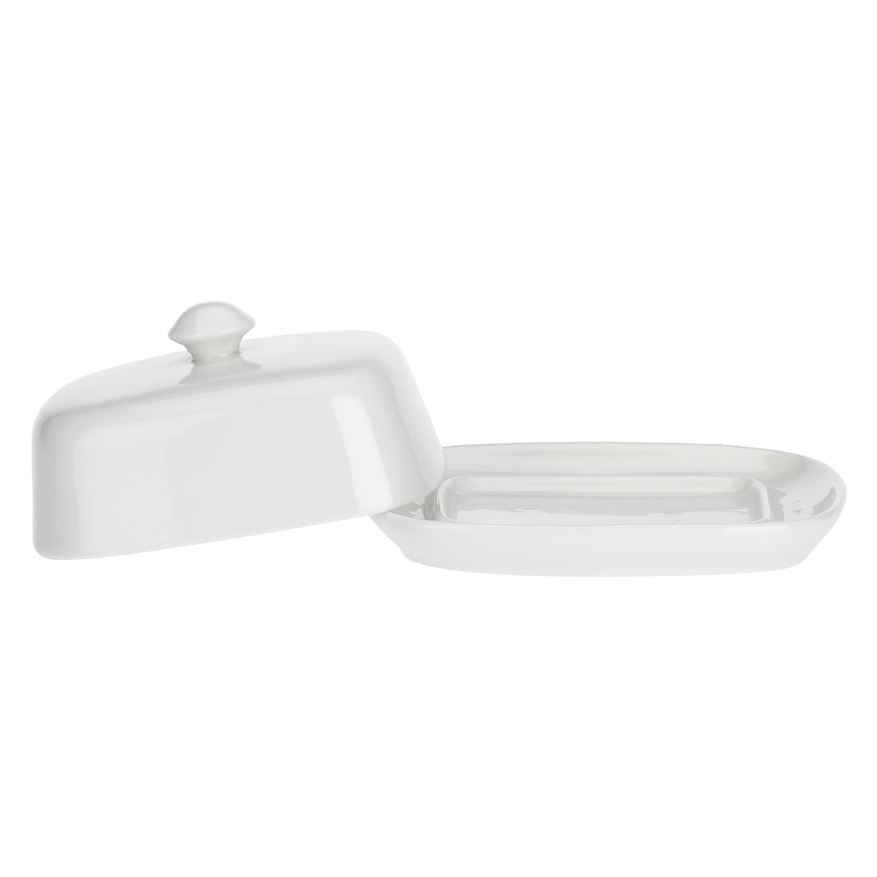Burriera c/coperchio, Terrine - Porcellana, 14x11 cm