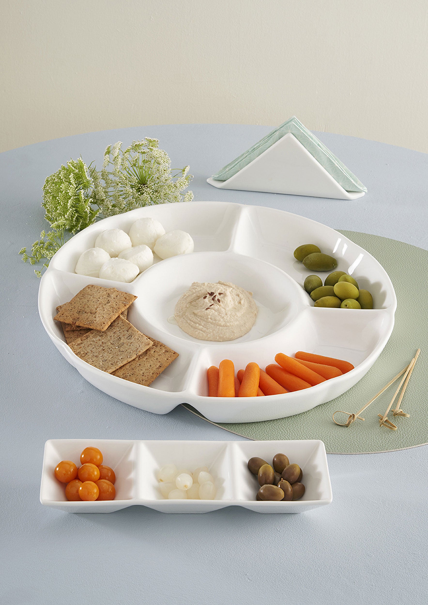 Antipastiera Scomparti, Convivio - Porcellana, Ø25,5 cm