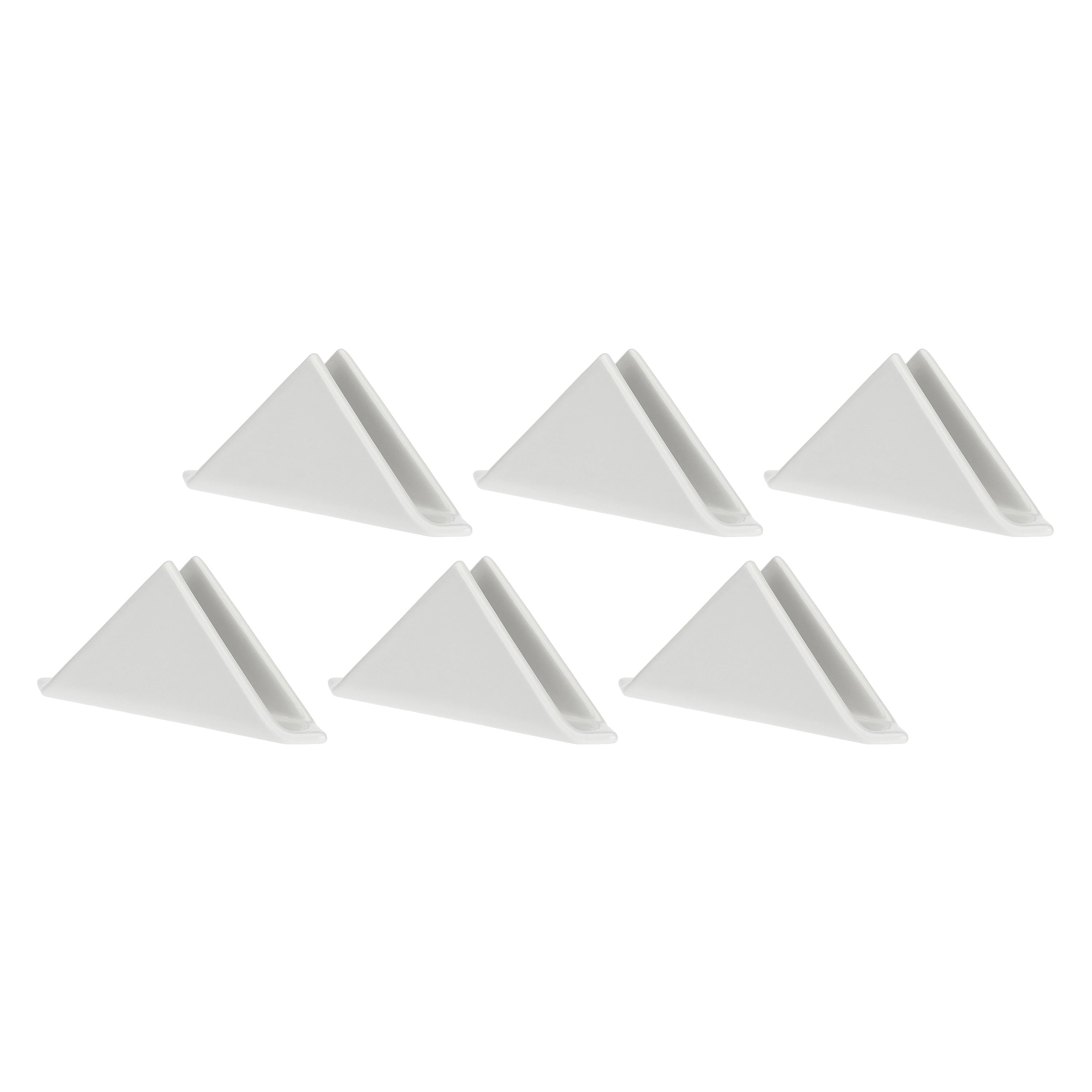 Set da 6, P/Tovaglioli Triangolare, Convivio - Porcellana, 18x7,8 cm