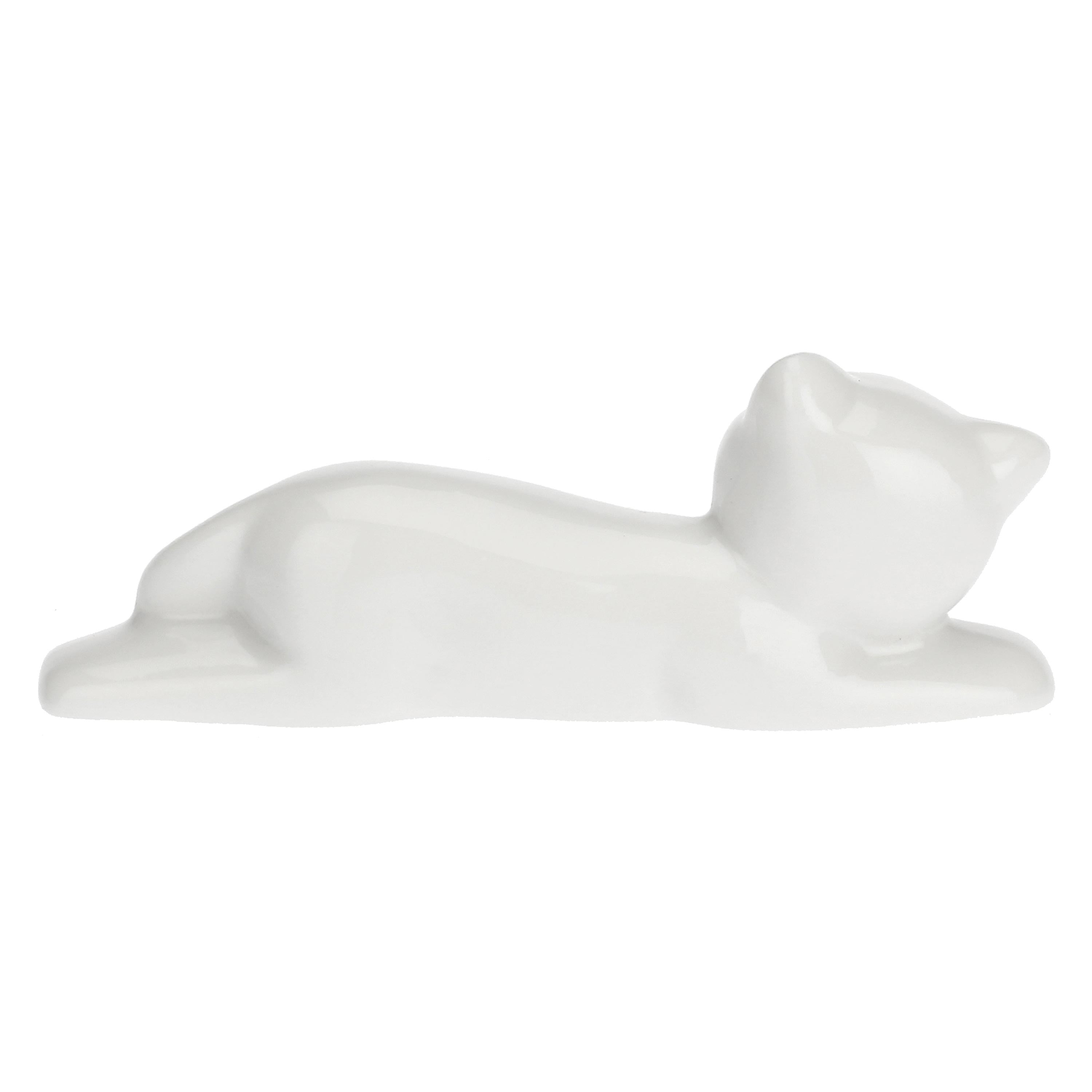 Set da 6,  Appoggia Posate Gatto, Fattoria - Porcellana, 7,5 cm