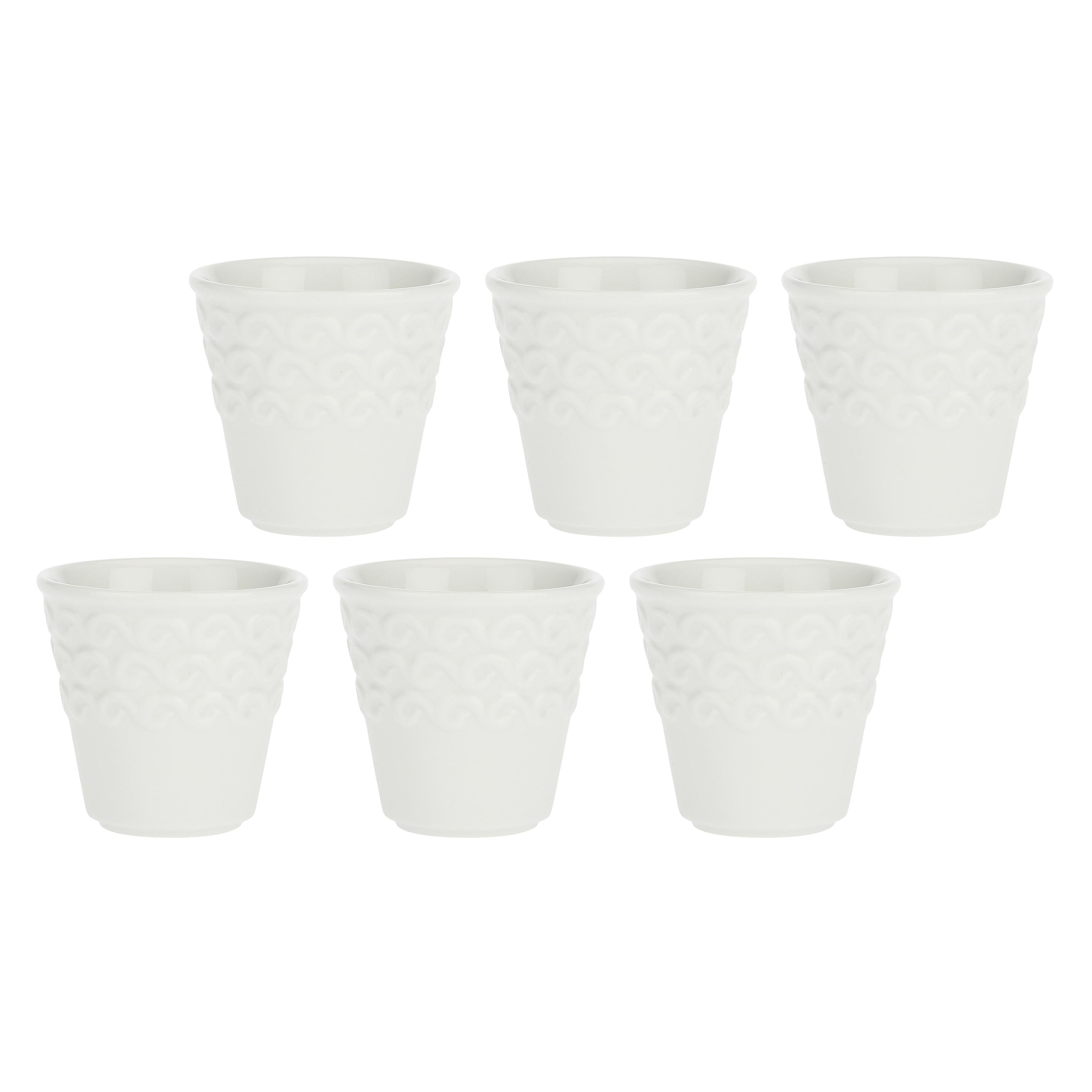 Set da 6, Bicchierino Caffe', Momenti - Porcellana, 75 cc