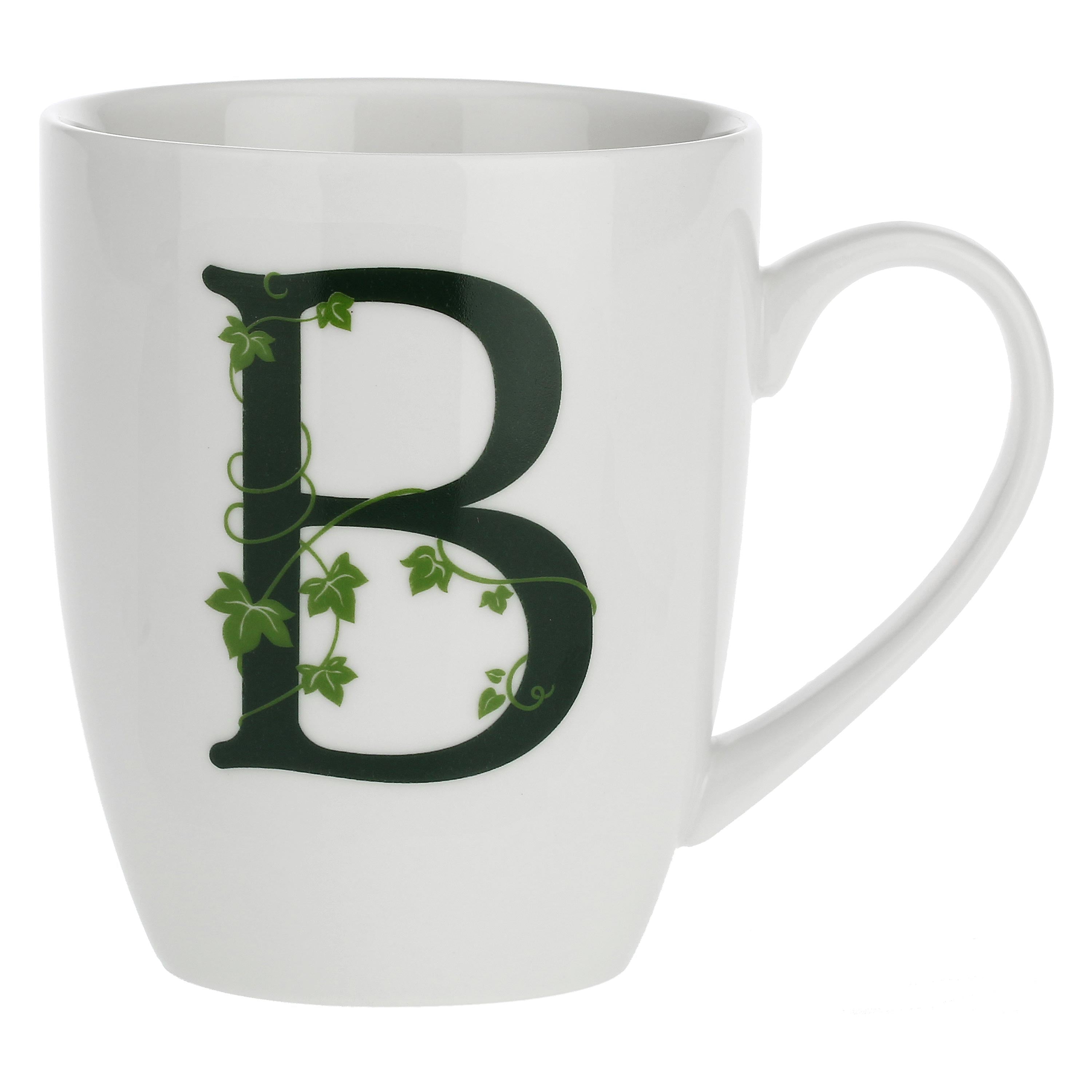Mug Lettera 'B' con cucchiaino, Atupertu - Porcellana, 380 cc