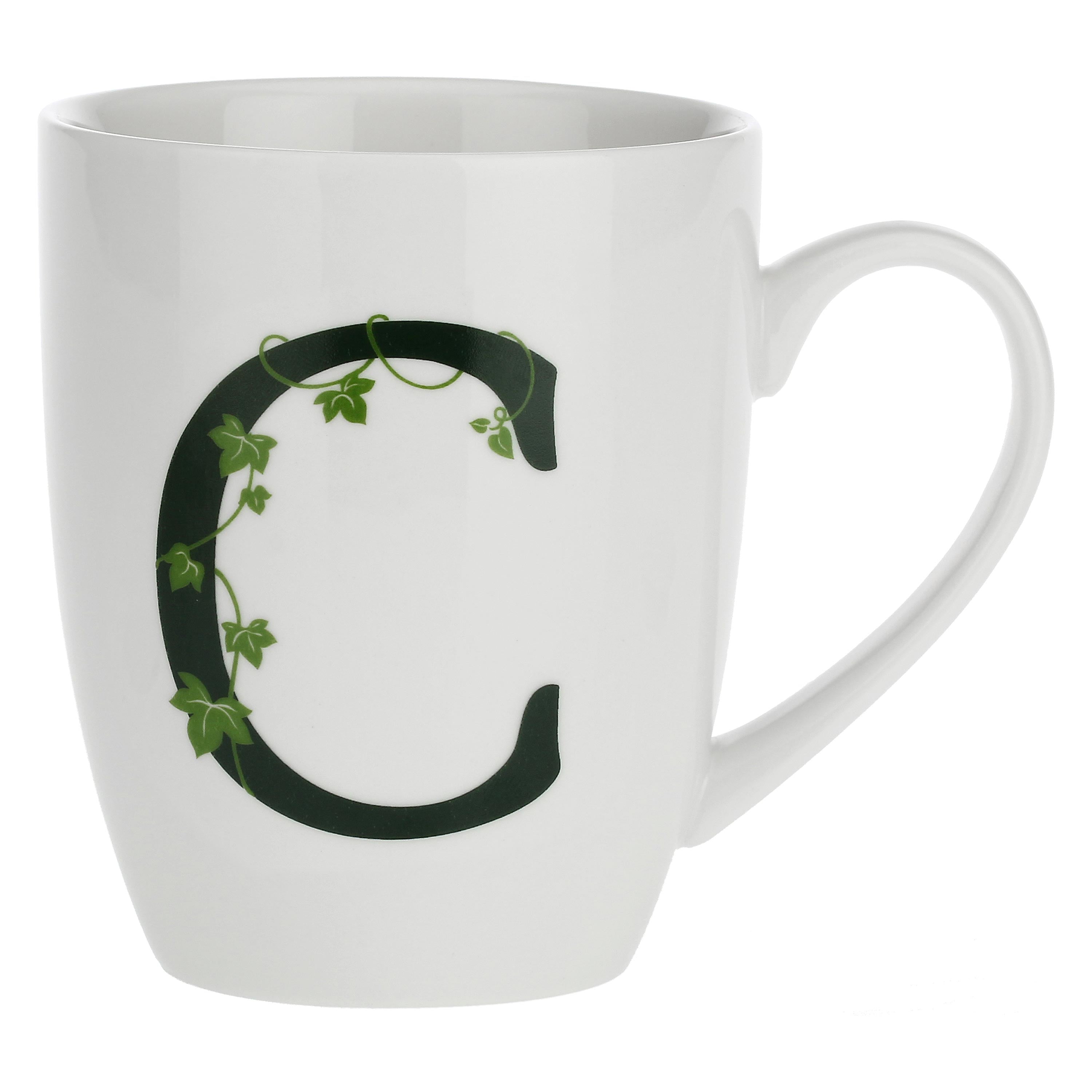 Mug Lettera 'C' con cucchiaino, Atupertu - Porcellana, 380 cc