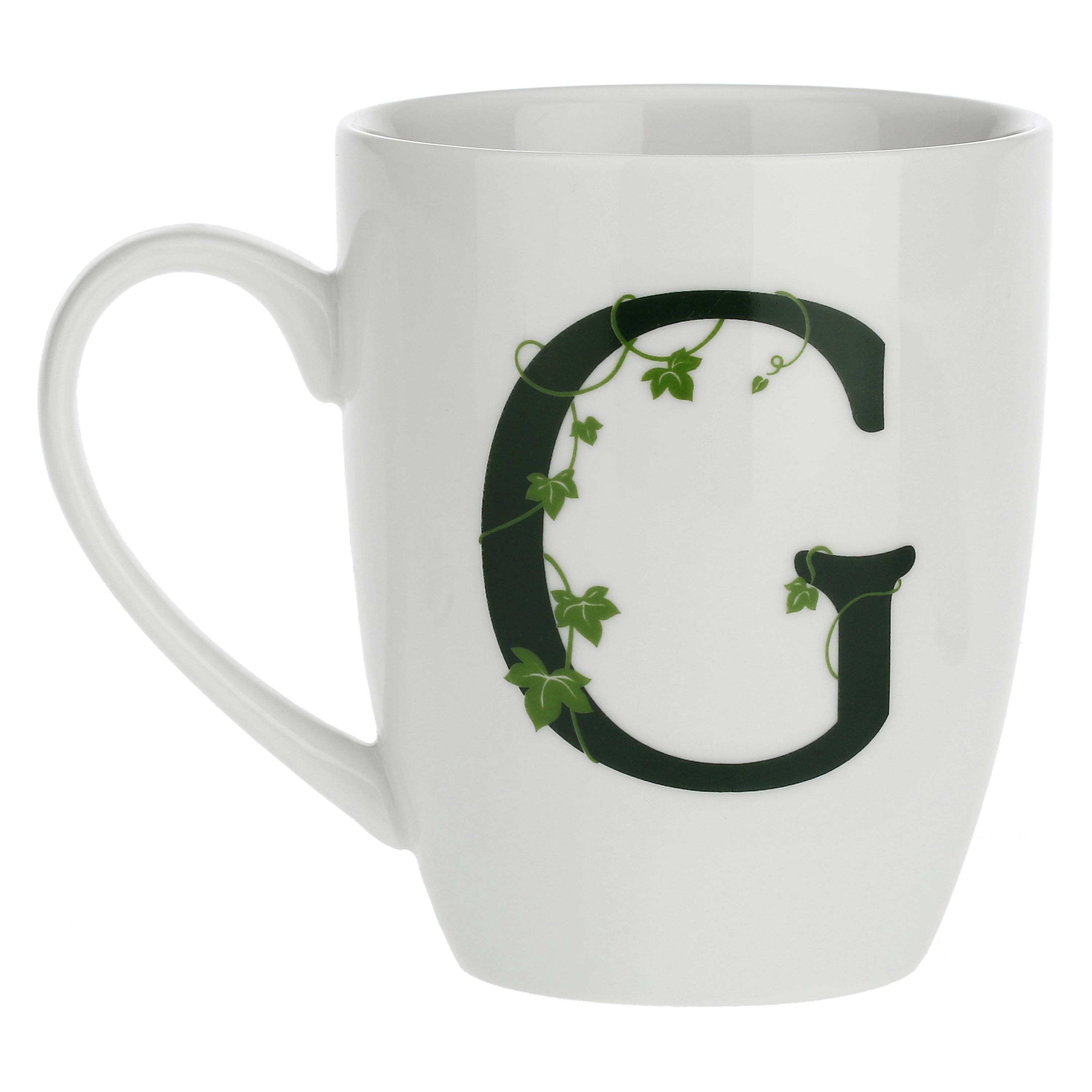 Mug Lettera 'G' con cucchiaino, Atupertu - Porcellana, 380 cc