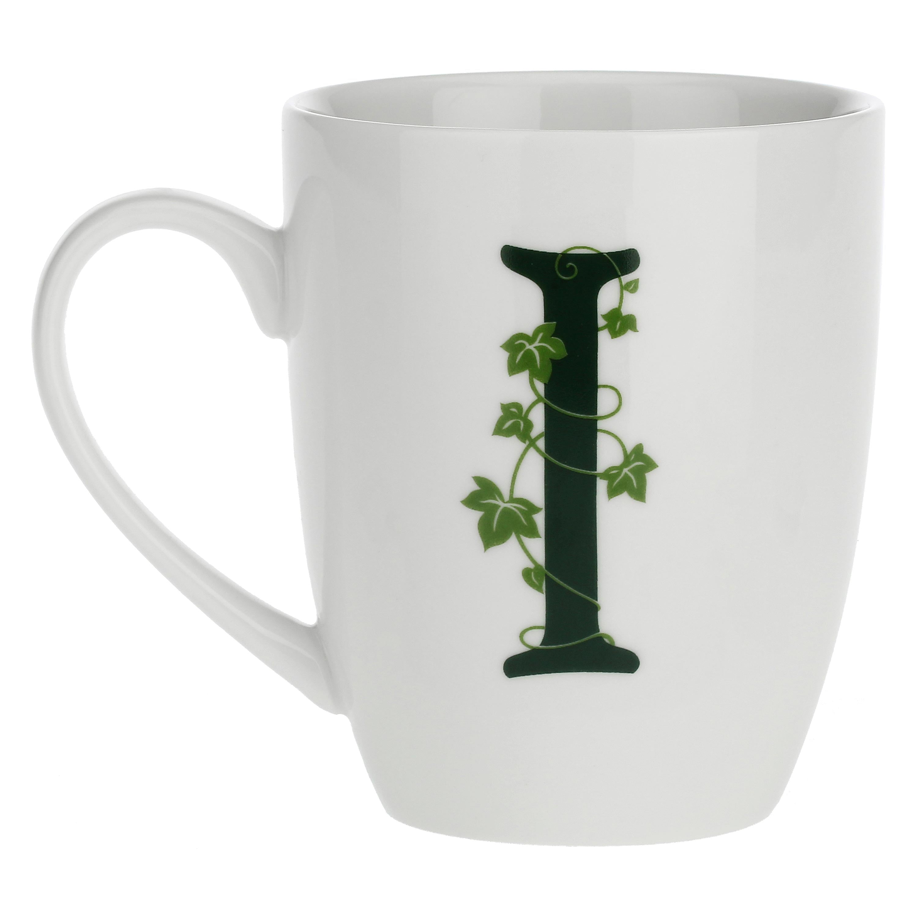 Mug Lettera 'I' con cucchiaino, Atupertu - Porcellana, 380 cc