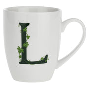 Mug Lettera 'L' con cucchiaino, Atupertu - Porcellana, 380 cc