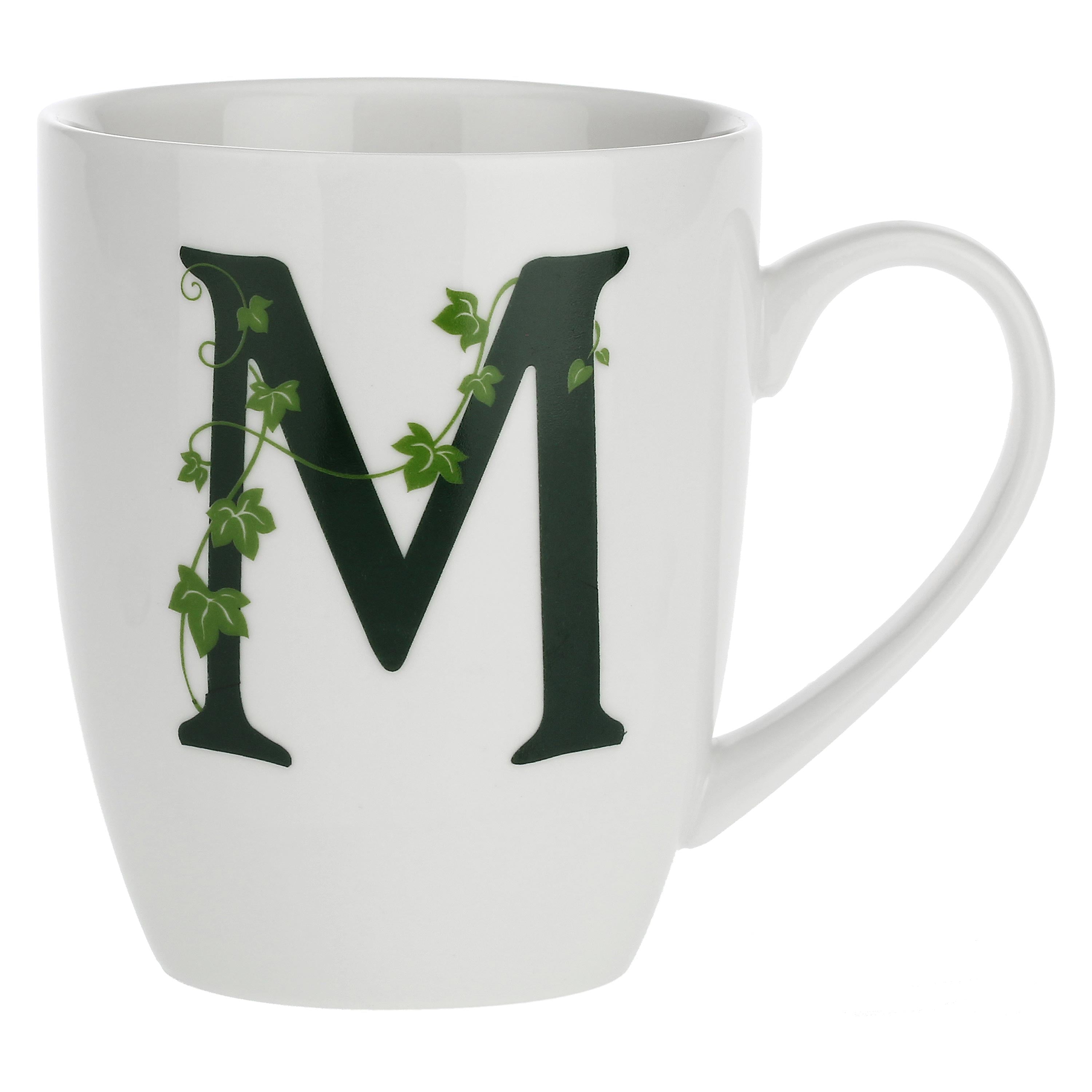Mug Lettera 'M' con cucchiaino, Atupertu - Porcellana, 380 cc