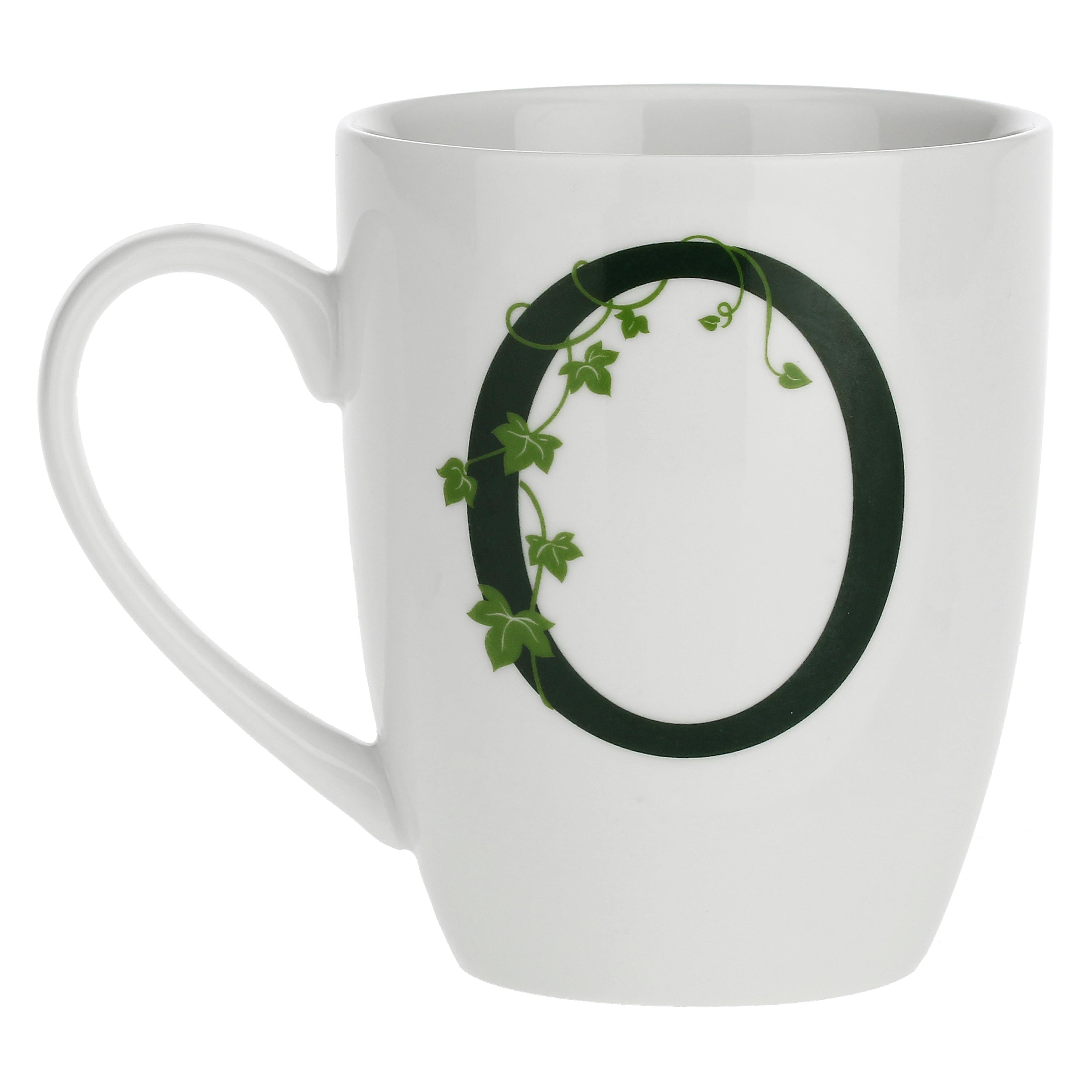 Mug Lettera 'O' con cucchiaino, Atupertu - Porcellana, 380 cc