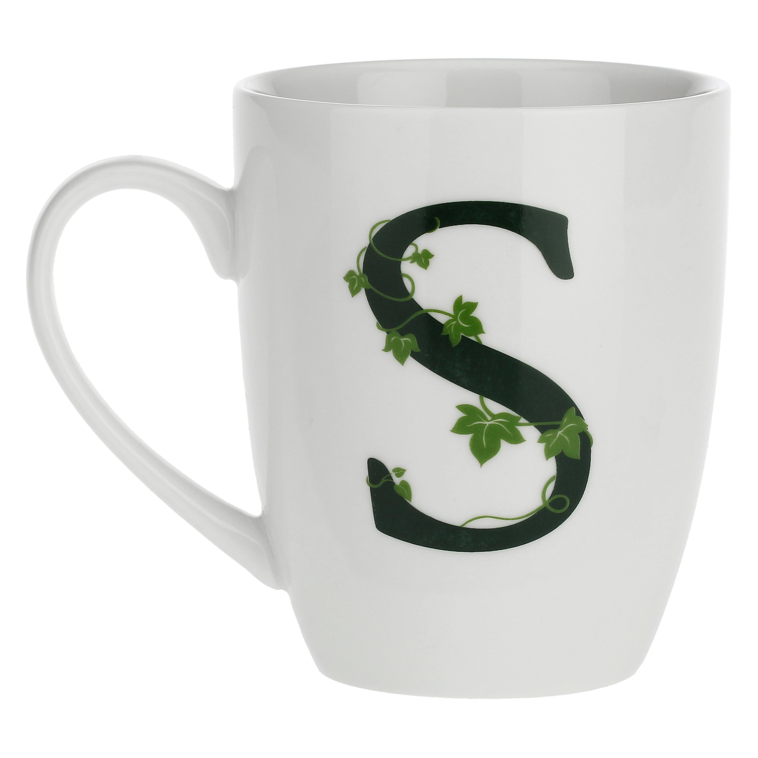 Mug Lettera 'S' con cucchiaino, Atupertu - Porcellana, 380 cc