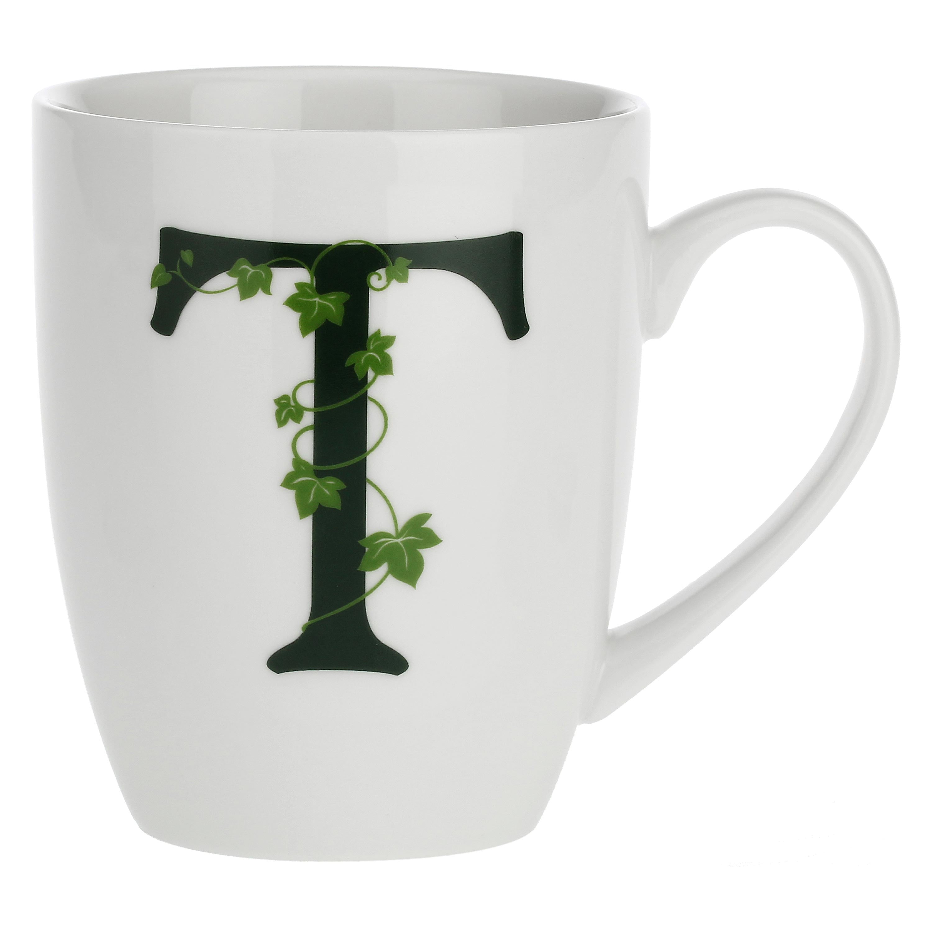 Mug Lettera 'T' con cucchiaino, Atupertu - Porcellana, 380 cc